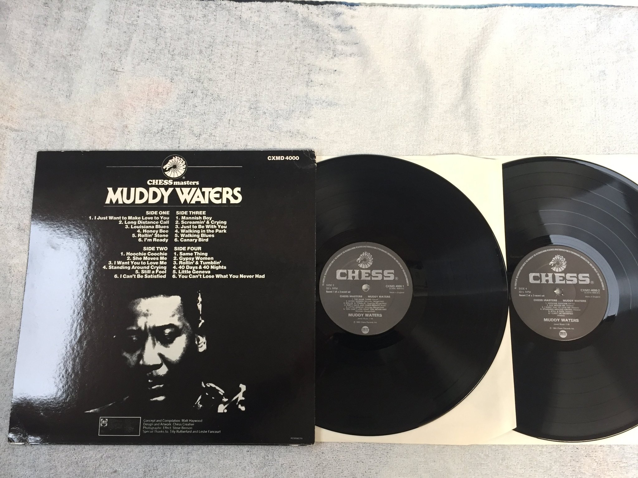Omslagsbild för skivan MUDDY WATERS  chess masters... 2xLP -81 UK CHESS CXMD 4000-1
