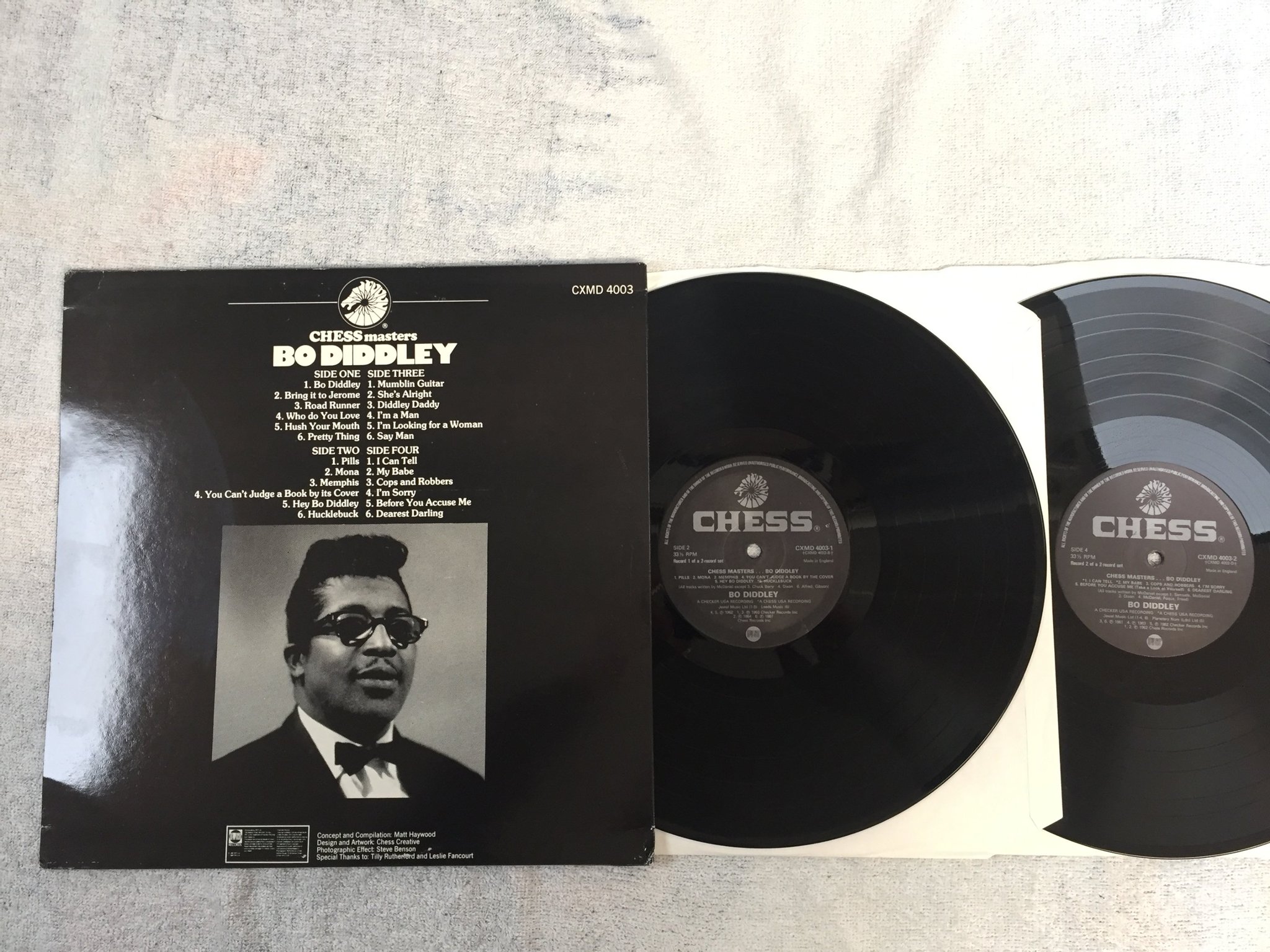Omslagsbild för skivan BO DIDDLEY chess masters... 2xLP -81 UK CHESS CXMD 4003