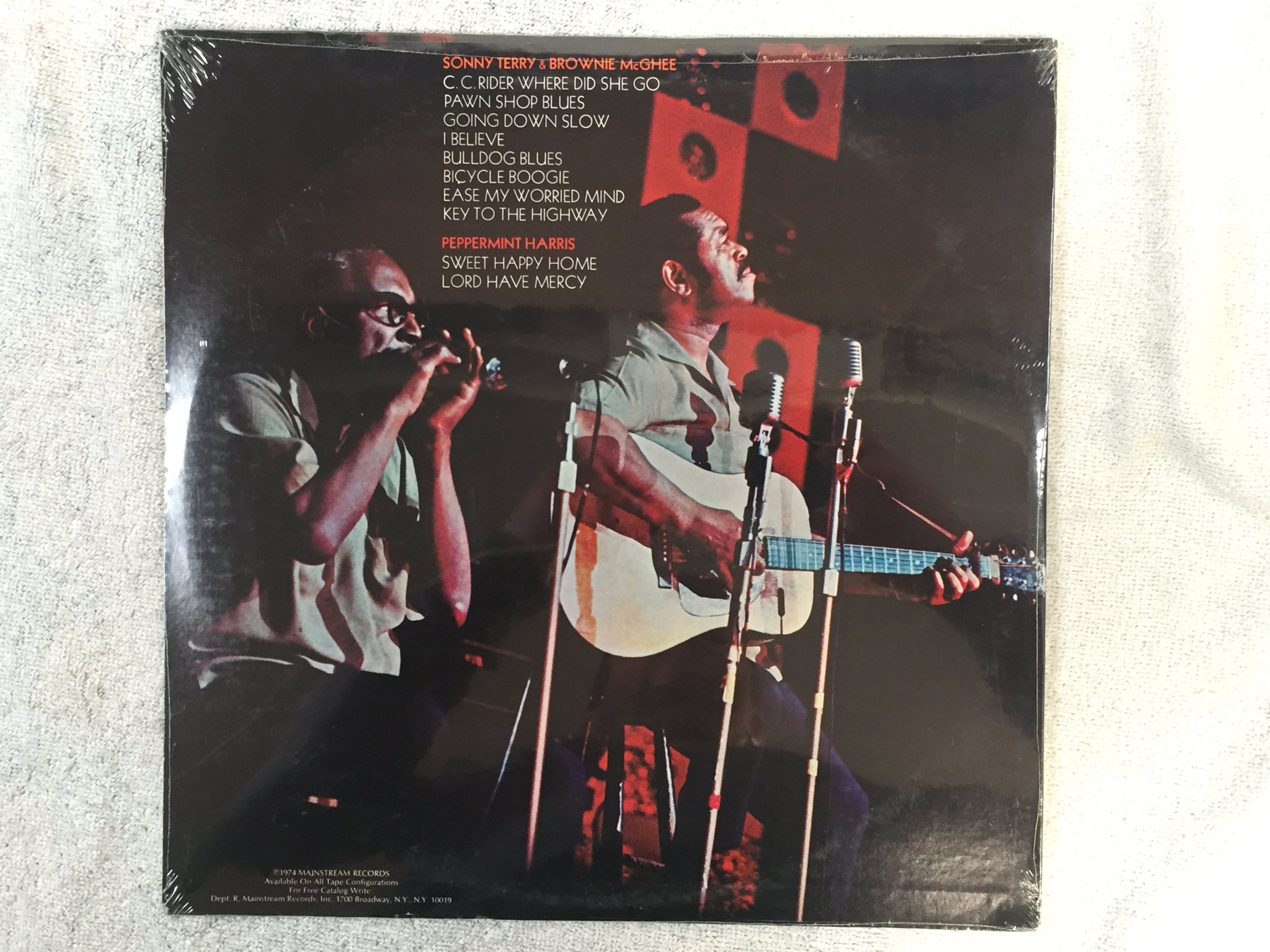 Omslagsbild för skivan SONNY TERRY Brownie McGhee PEPPERMINT HARRIS LP -74 US mainstream MRL 407