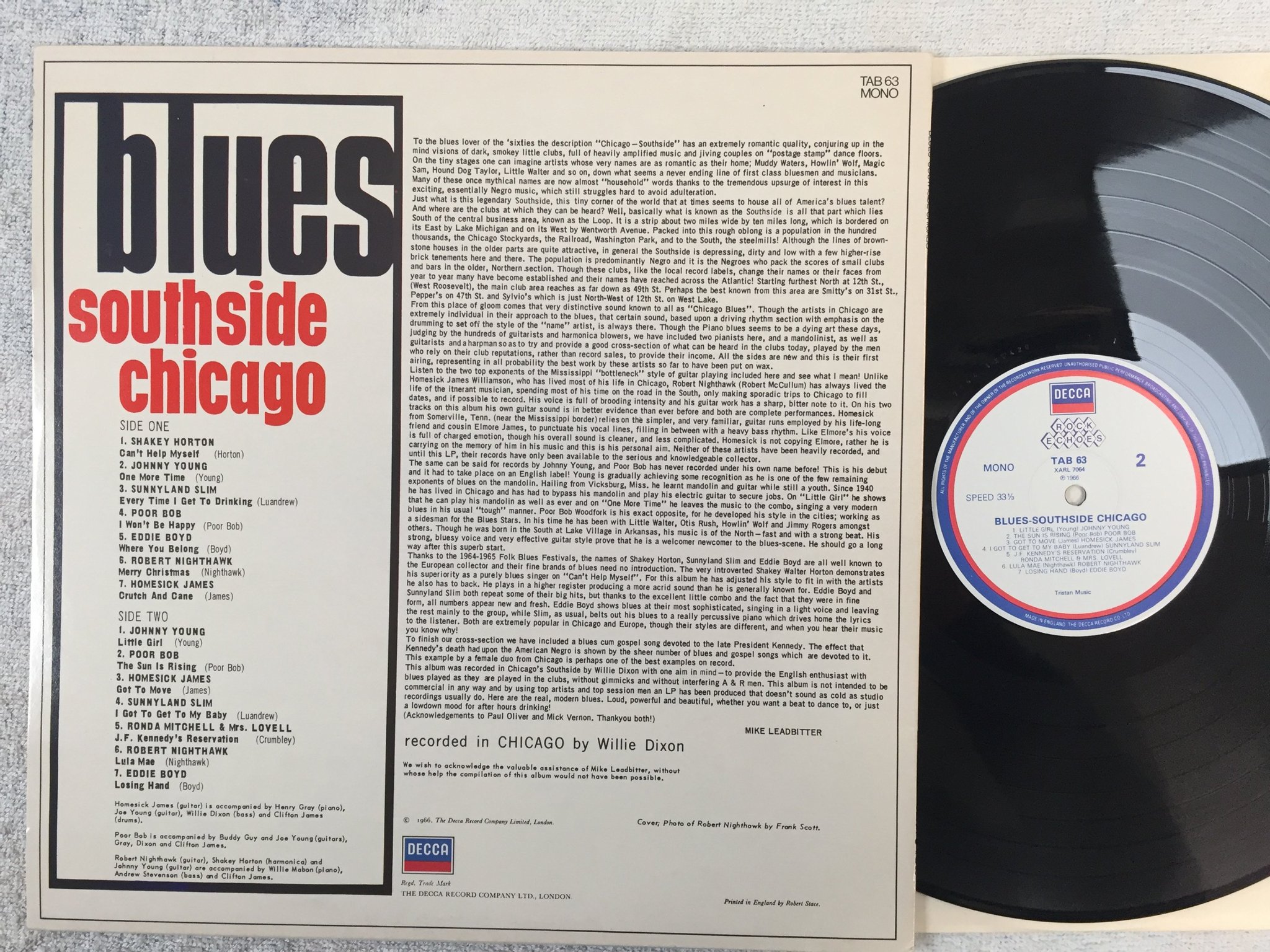 Omslagsbild för skivan V/A Blues Southside Chicago LP -83 UK DECCA TAB 63 