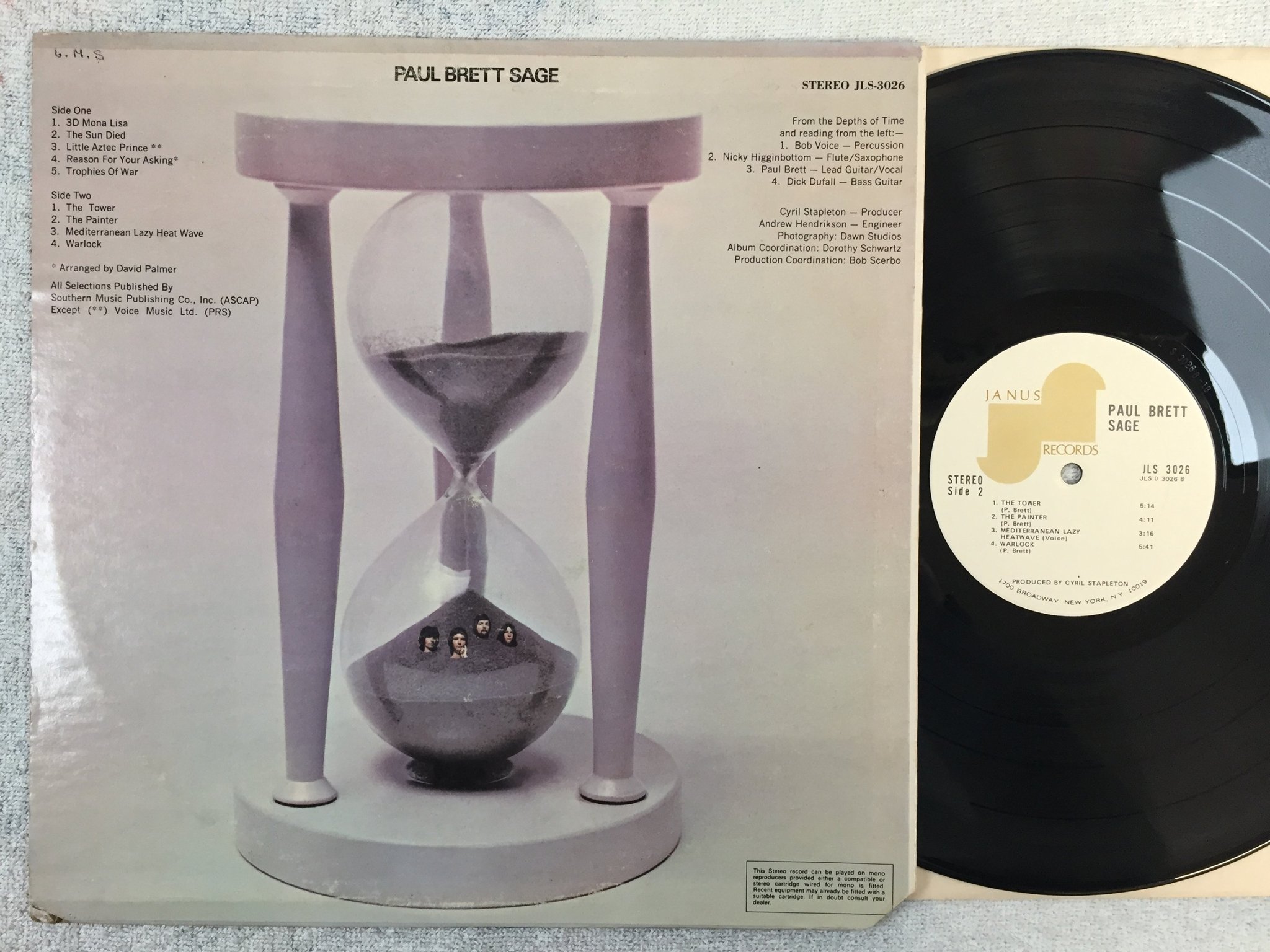 Omslagsbild för skivan PAUL BRETT'S SAGE s/t LP -70 US JANUS JLS 3026