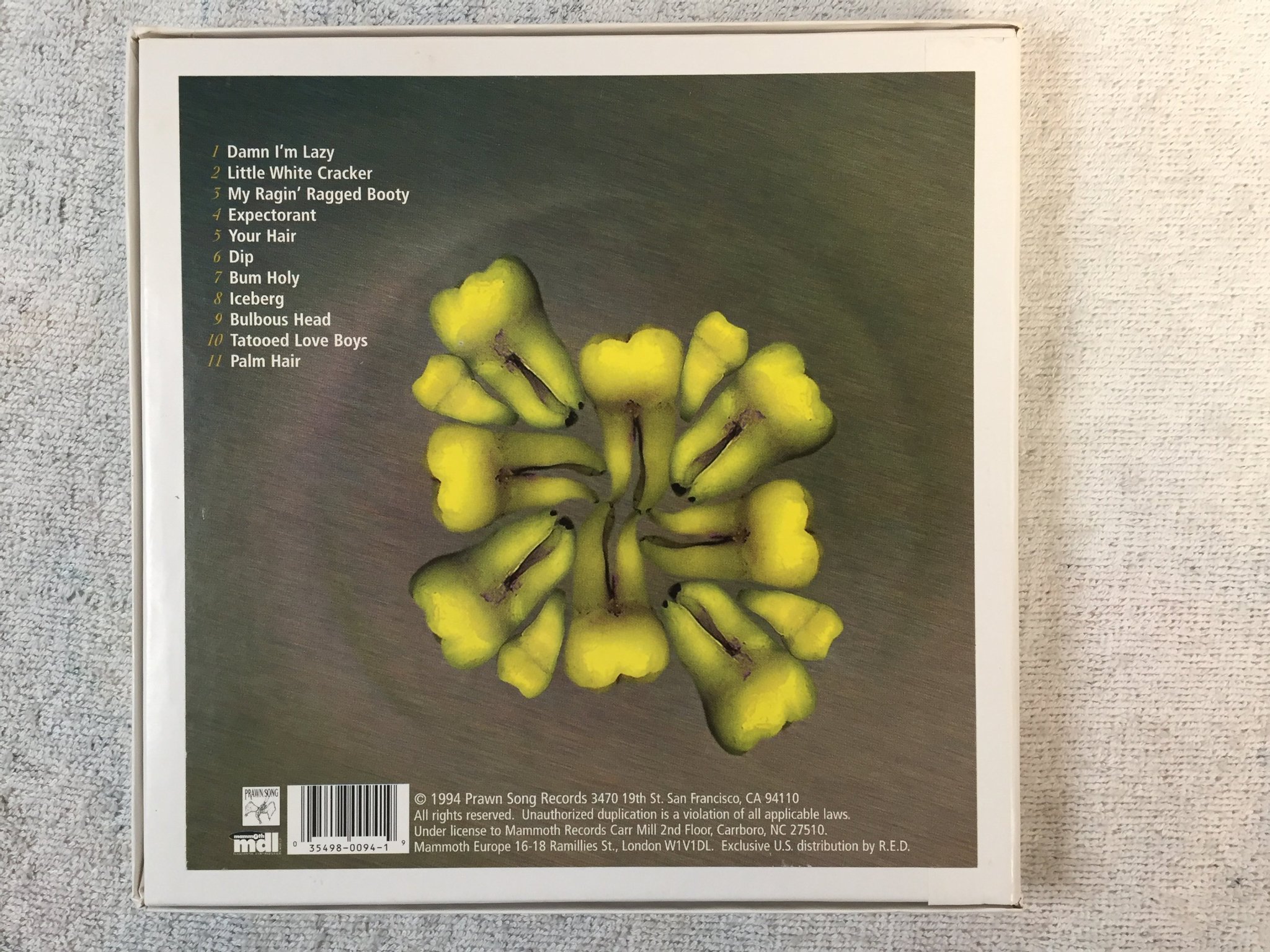 Omslagsbild för skivan PORCH s/t 4x7" BOX -94 US PRAWN SONG MR0094-1