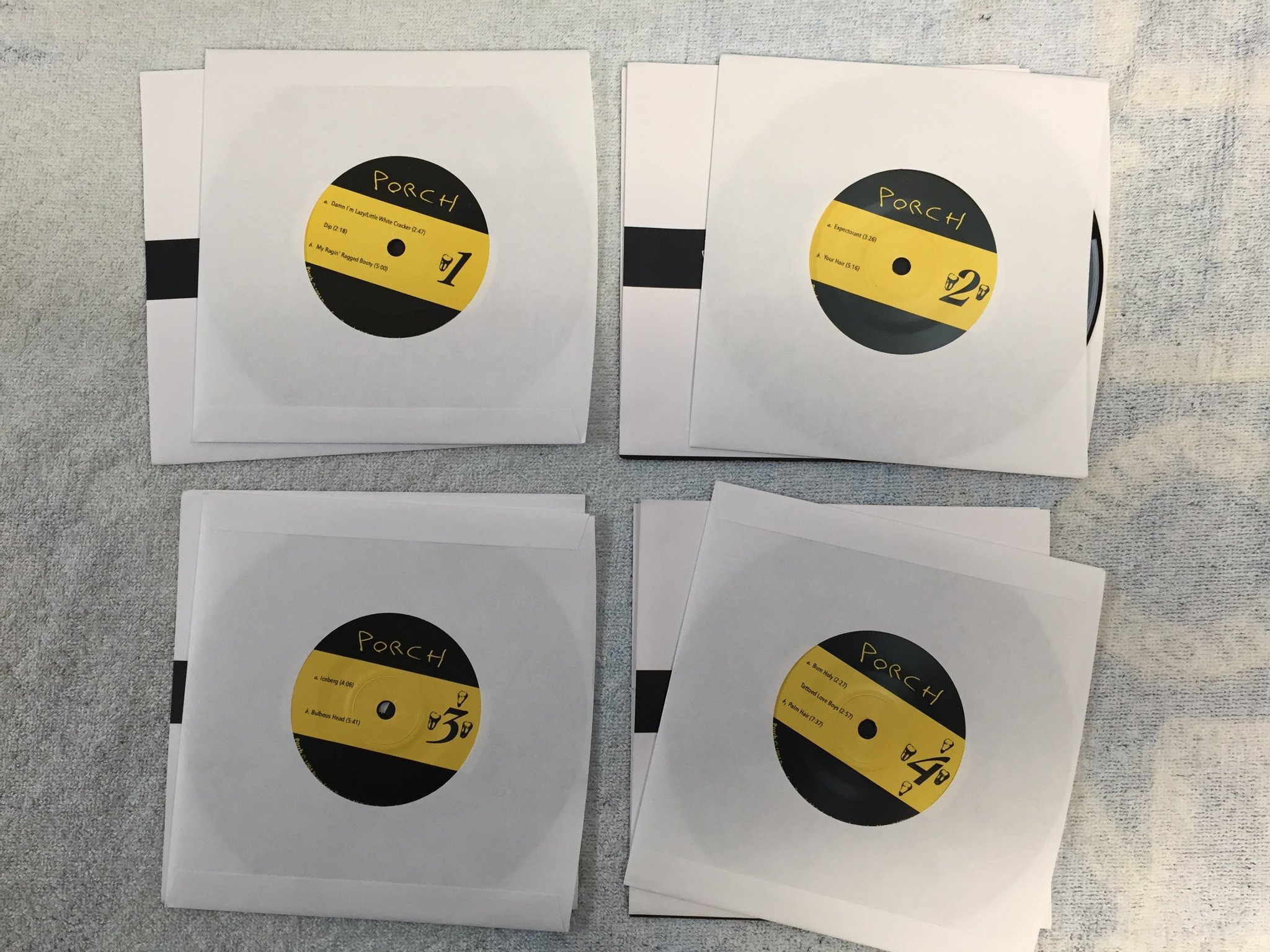 Omslagsbild för skivan PORCH s/t 4x7" BOX -94 US PRAWN SONG MR0094-1