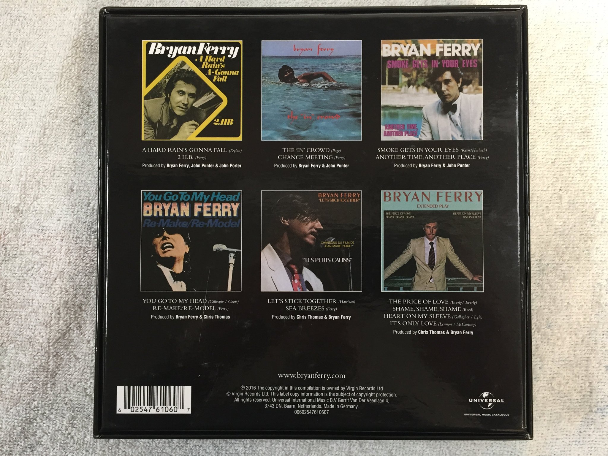 Omslagsbild för skivan BRYAN FERRY The Island Singles 1973-1976 6x7" BOX UNIVERSAL MUSIC 00602547610607