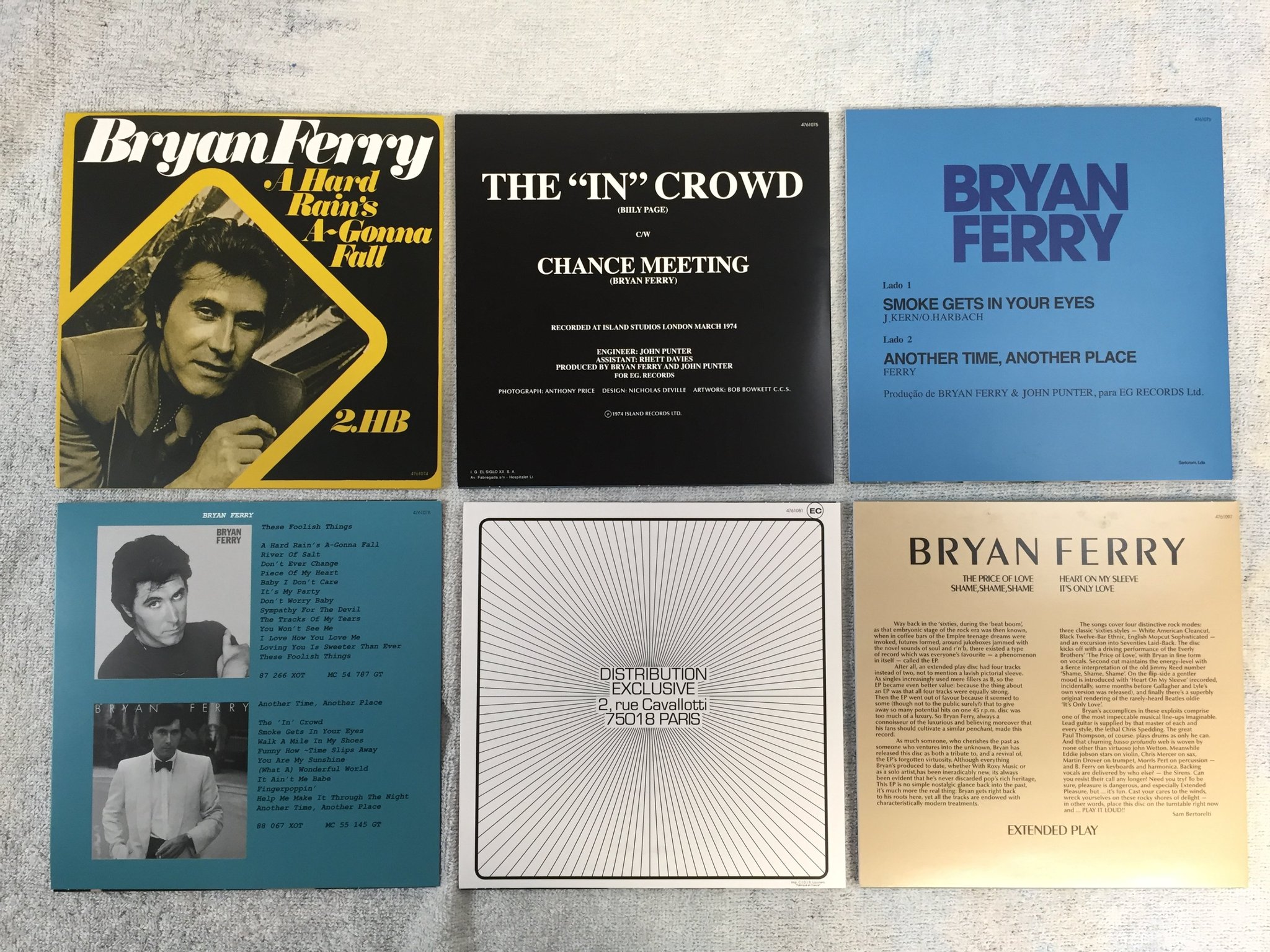 Omslagsbild för skivan BRYAN FERRY The Island Singles 1973-1976 6x7" BOX UNIVERSAL MUSIC 00602547610607