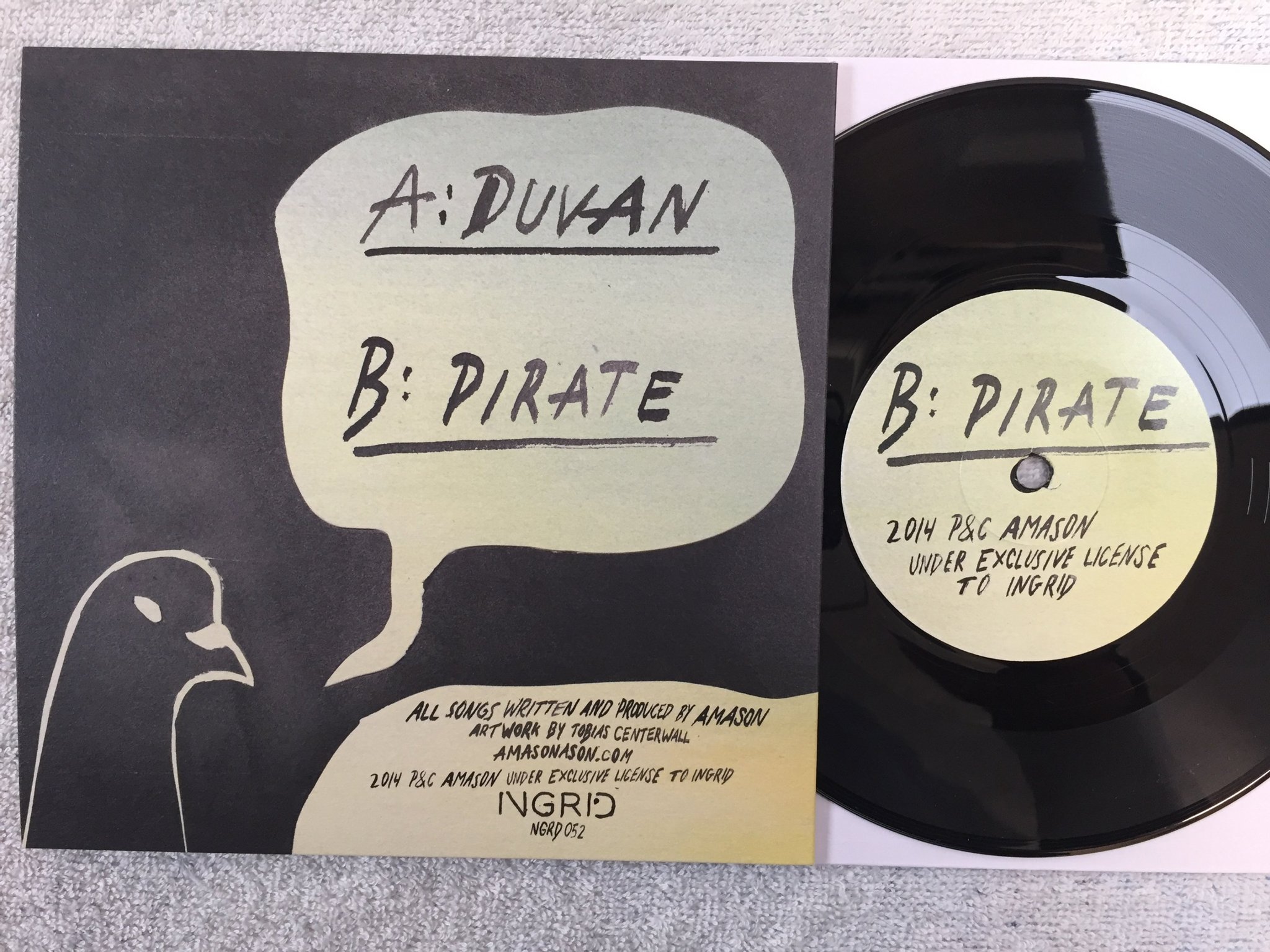 Omslagsbild för skivan AMASON duvan 7"single 2014 Swe INGRID NGRD052