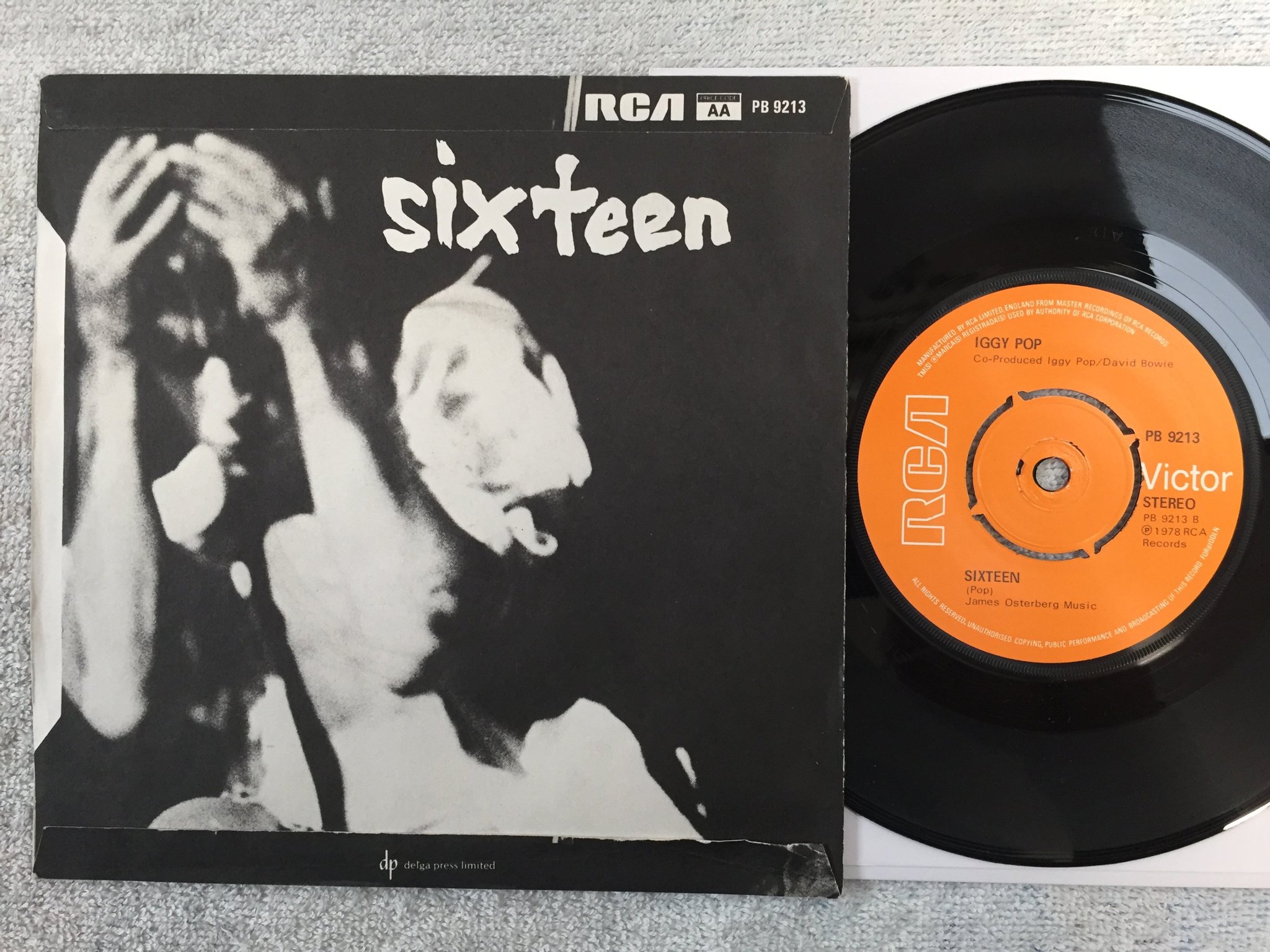 Omslagsbild för skivan IGGY POP I got a right 7"single -78 UK RCA PB 9213 