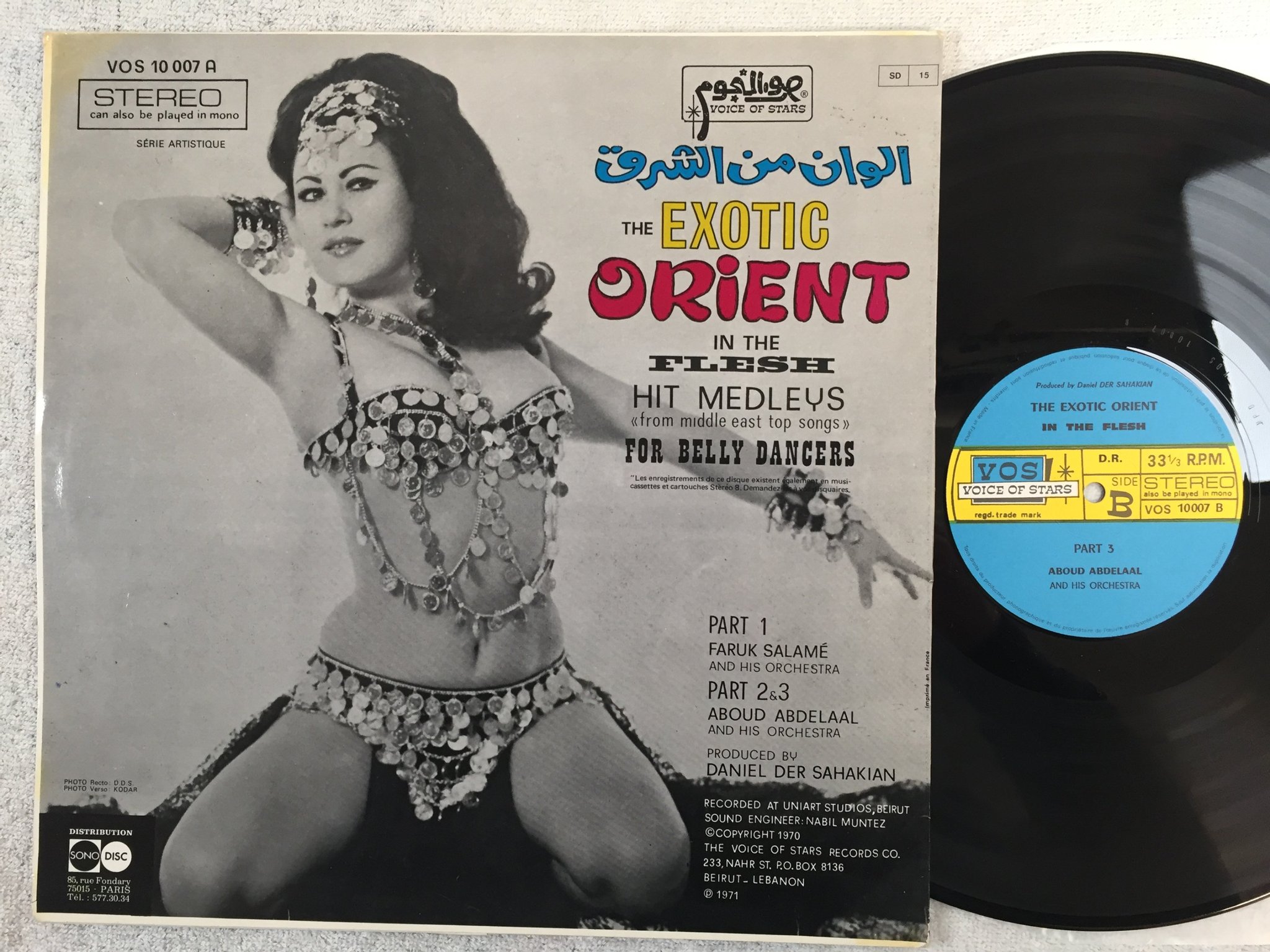 Omslagsbild för skivan ABOUD ABDELAAL the exotic orient in the flesh LP -71 Fra VOS 10007