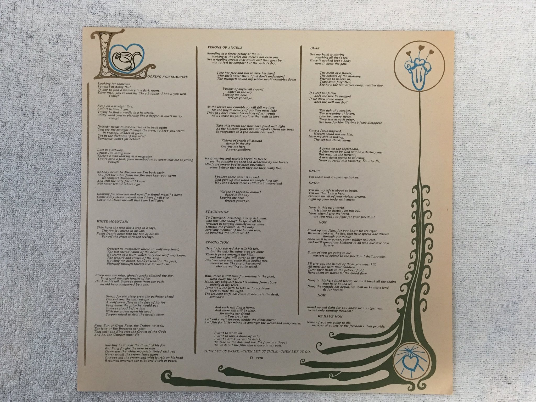 Omslagsbild för skivan GENESIS trespass LP Ger CHARISMA 6369905