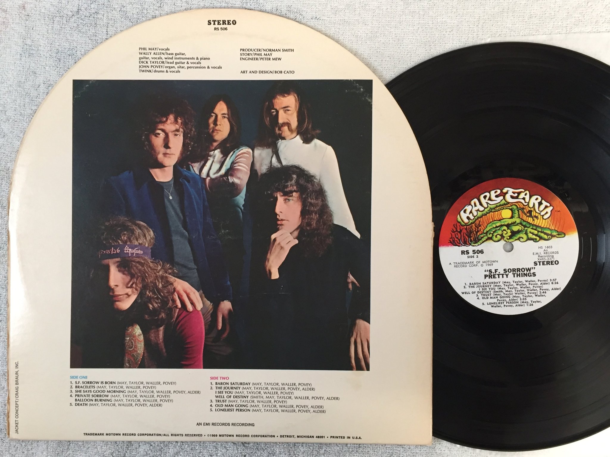 Omslagsbild för skivan PRETTY THINGS s.f. .sorrow LP -69 US RARE EARTH RS 506 