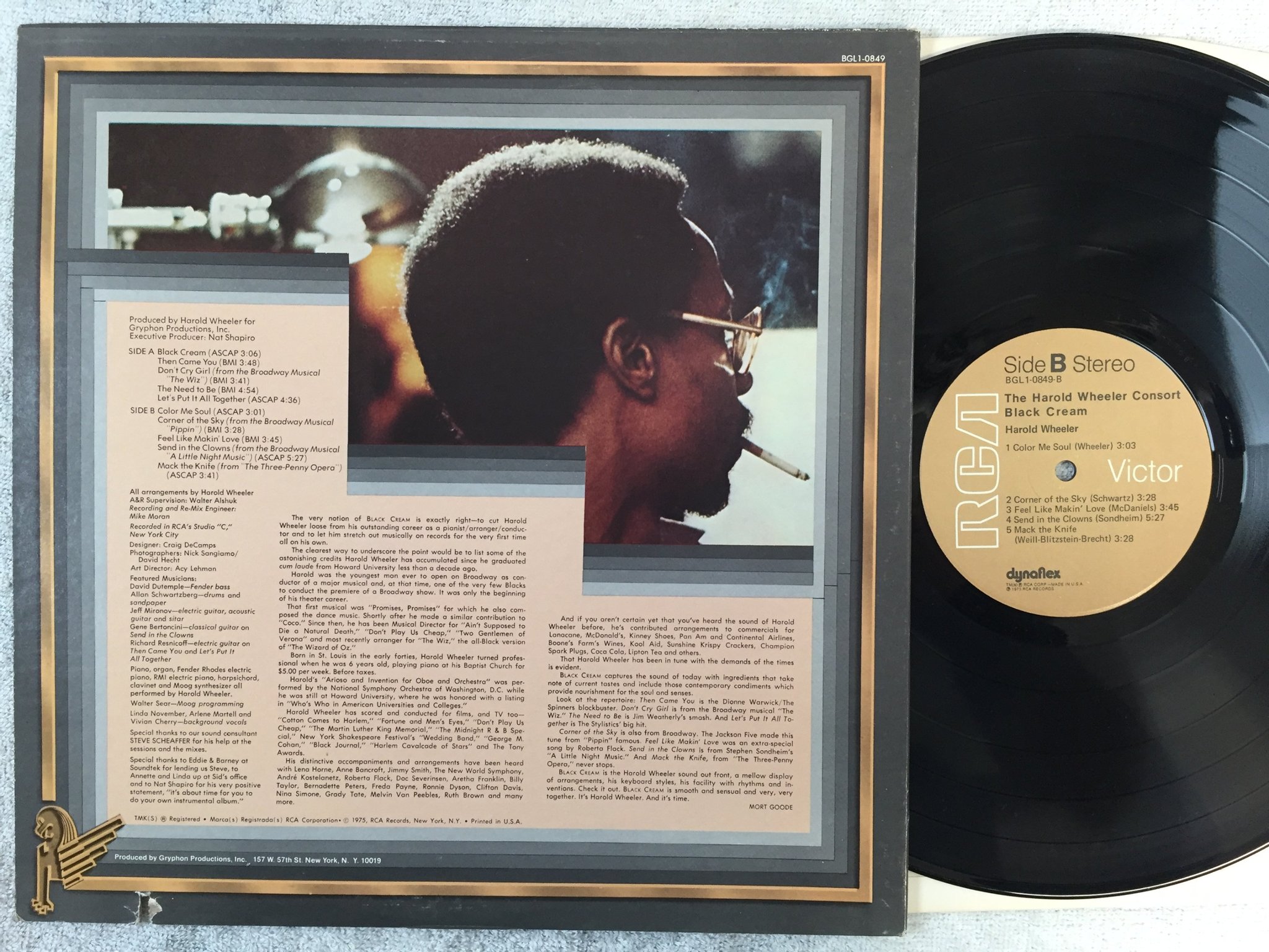 Omslagsbild för skivan HAROLD WHEELER black cream LP -75 US RCA BGL1-0849 soul