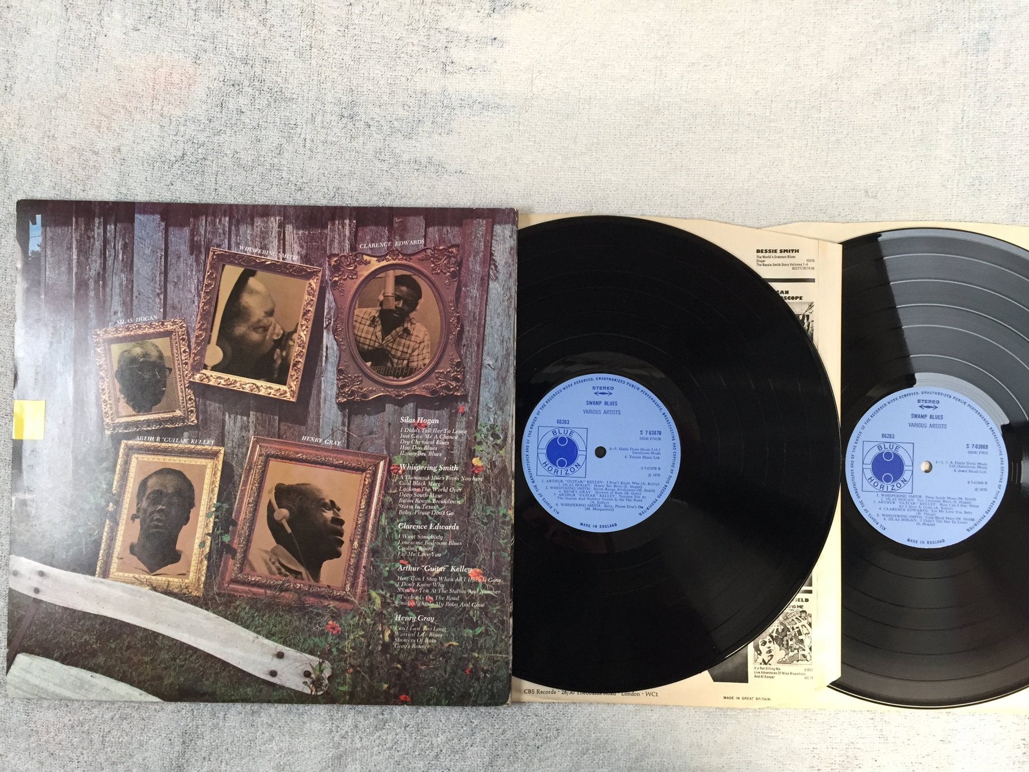 Omslagsbild för skivan V/A swamp blues 2xLP -70 UK BLUE HORIZON  7-66263 rare!