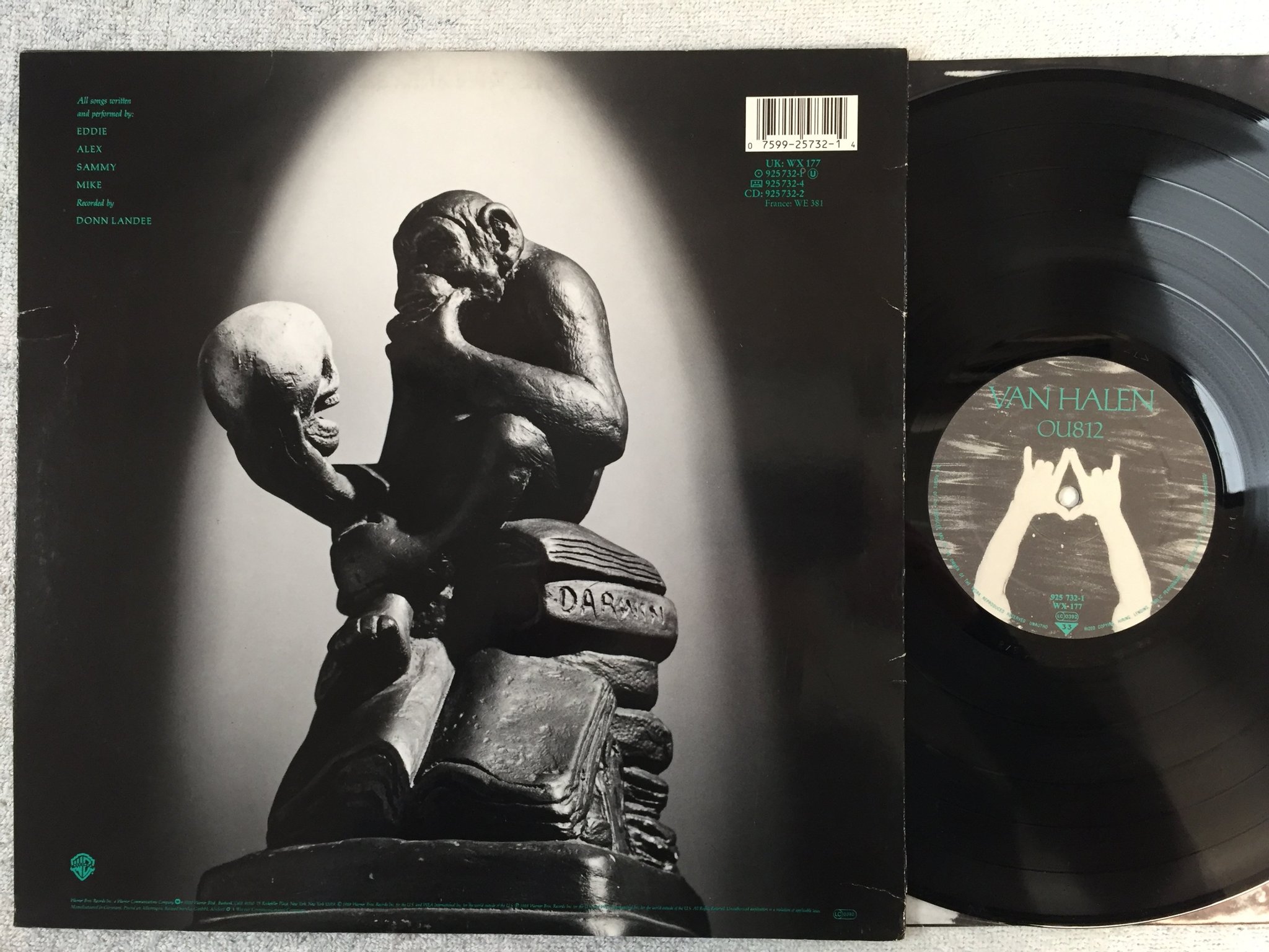 Omslagsbild för skivan VAN HALEN ou812 LP -88 Ger WARNER BROS 925 732-1