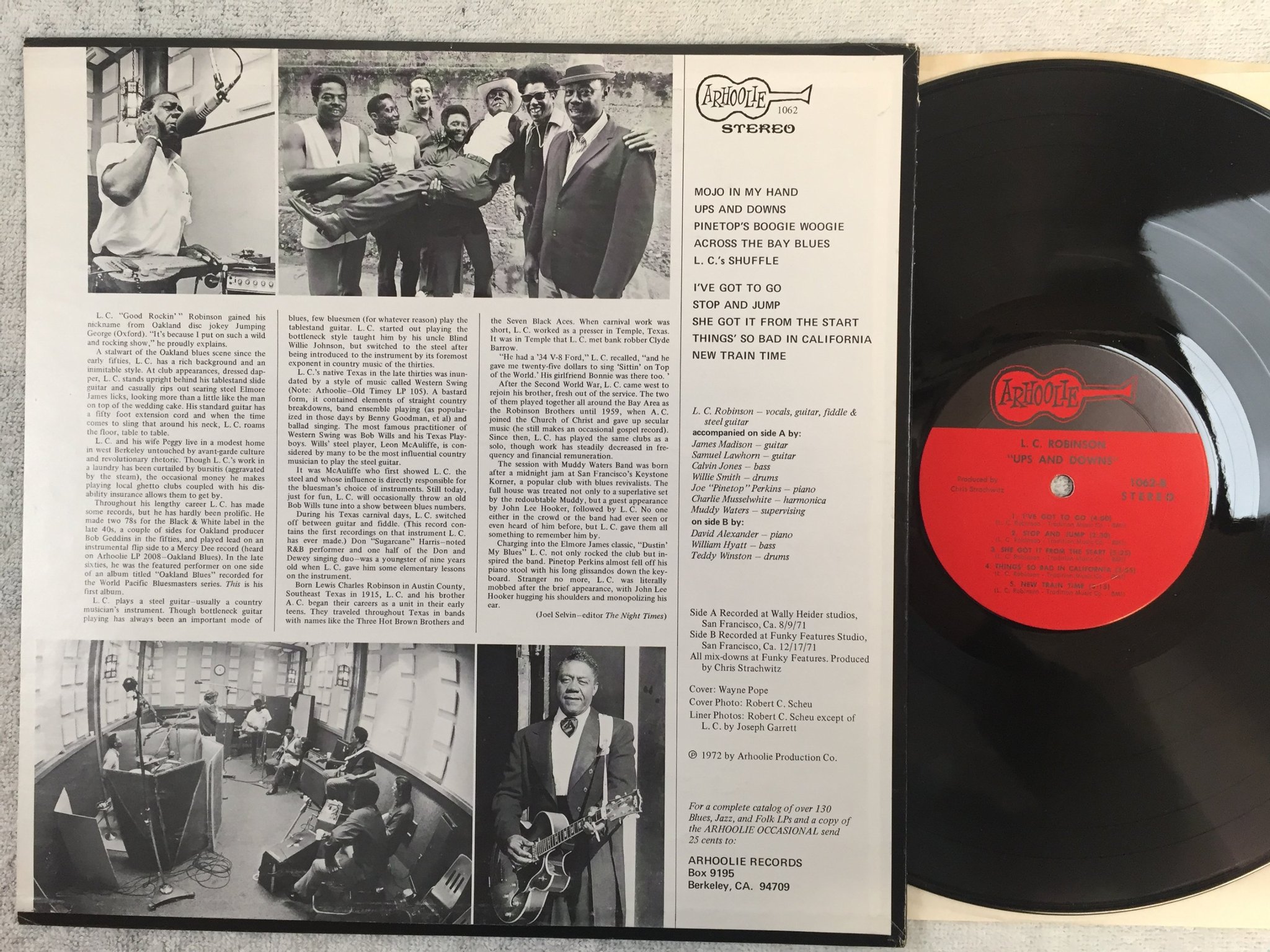 Omslagsbild för skivan L.C. ROBINSON ups and downs LP US ARHOOLIE 1062