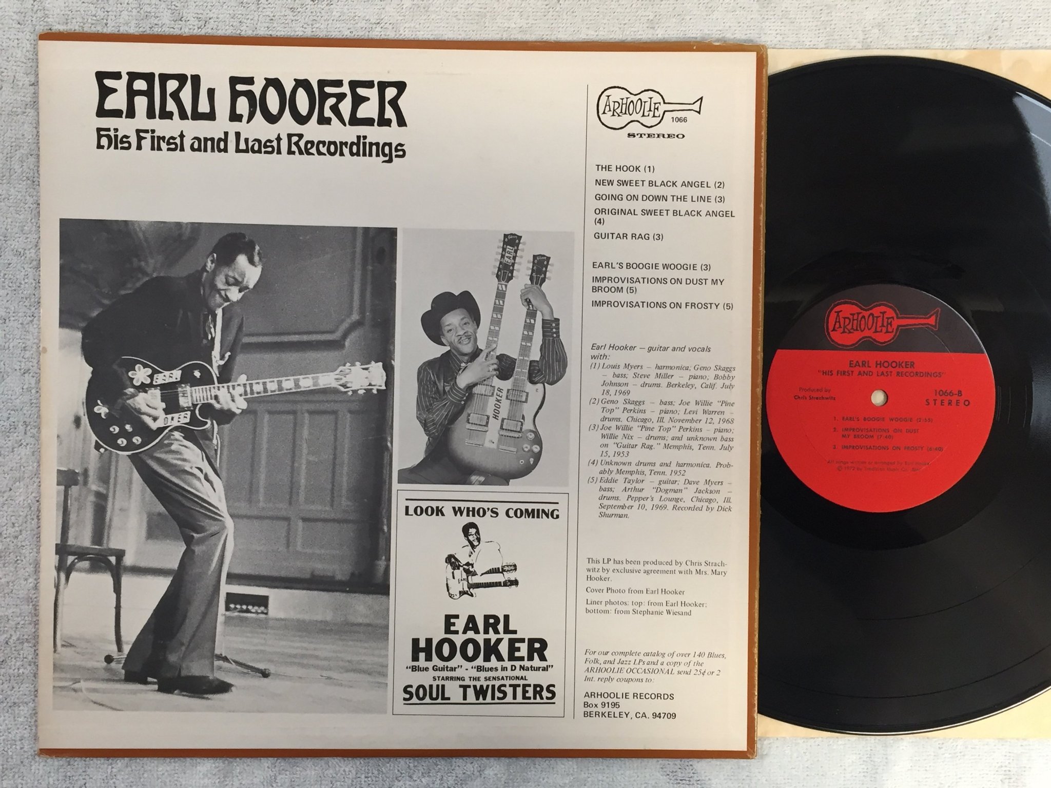 Omslagsbild för skivan EARL HOOKER his first and last recordings LP US ARHOOLIE 1066