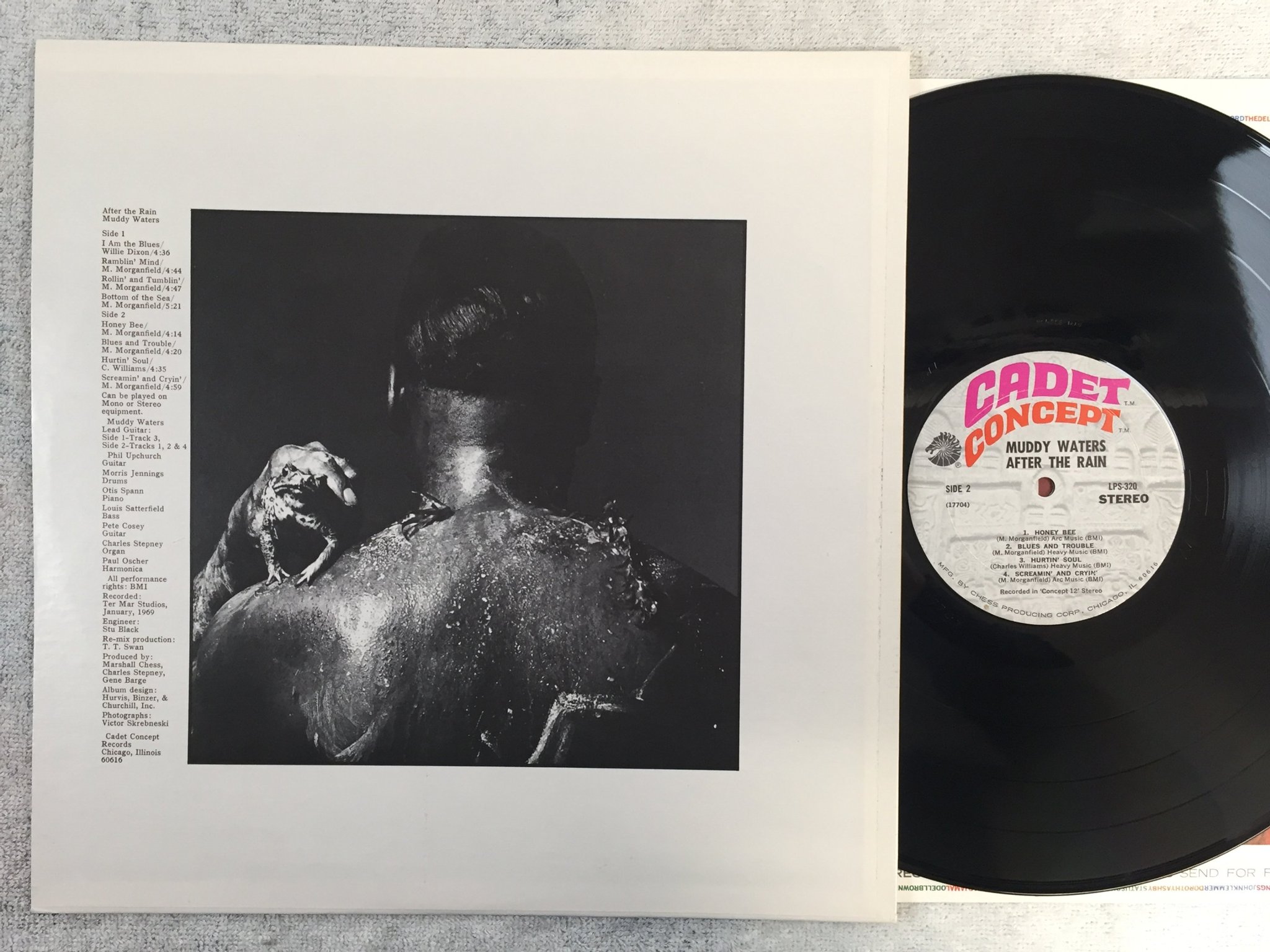 Omslagsbild för skivan MUDDY WATERS after the rain LP -69 US CADET CONCEPT LPS-320