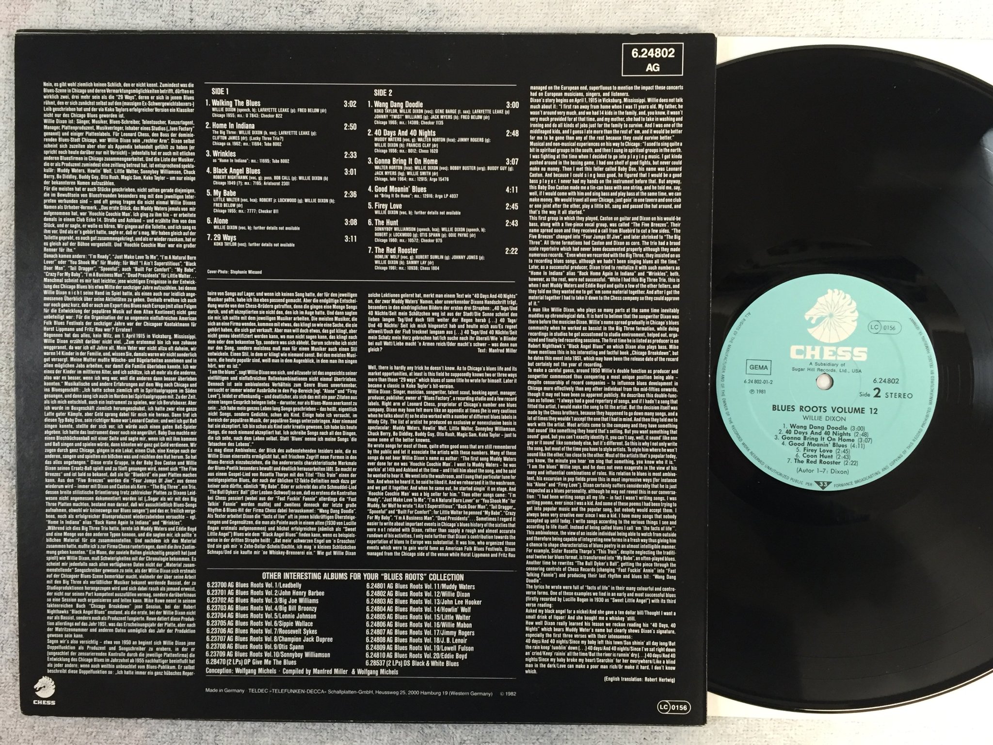 Omslagsbild för skivan WILLIE DIXON blues roots vol. 12 LP -81 Ger CHESS 6.24802