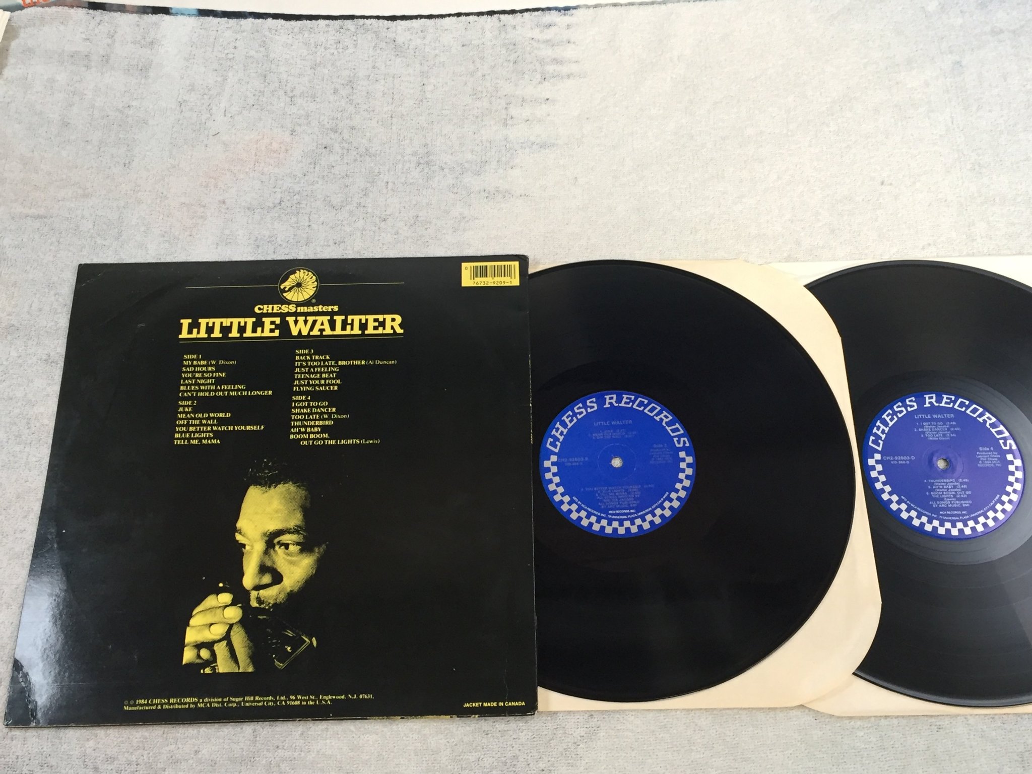 Omslagsbild för skivan LITTLE WALTER boss blues harmonica 2xLP -84 US CHESS CH2-92503