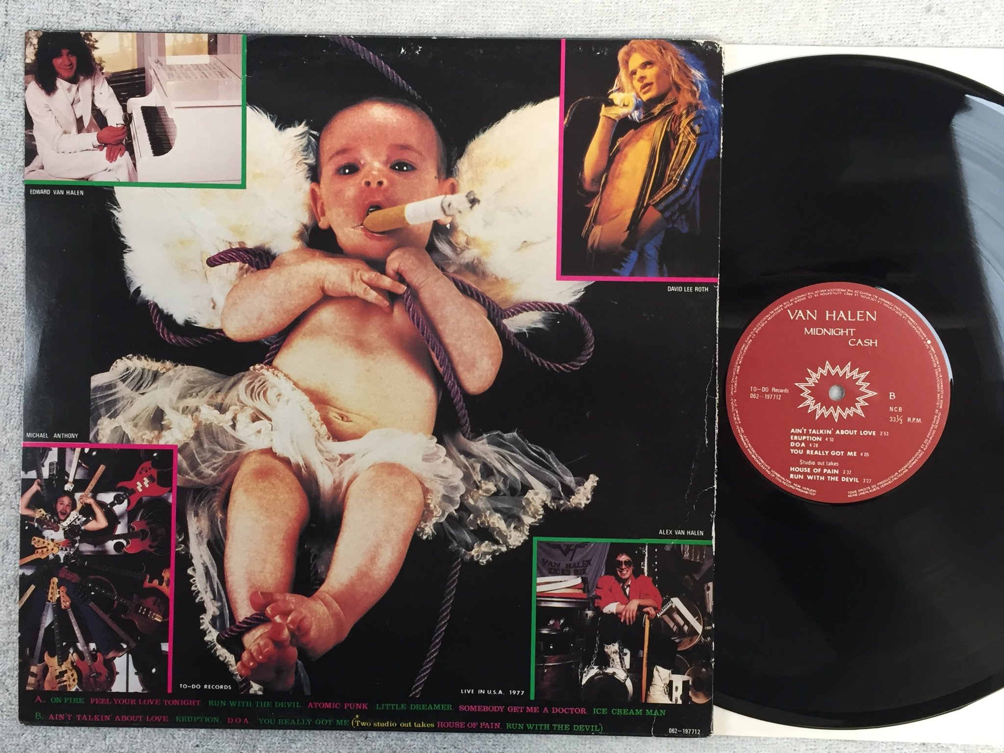 Omslagsbild för skivan VAN HALEN midnight cash LP TO-DO RCORDS 062-197712