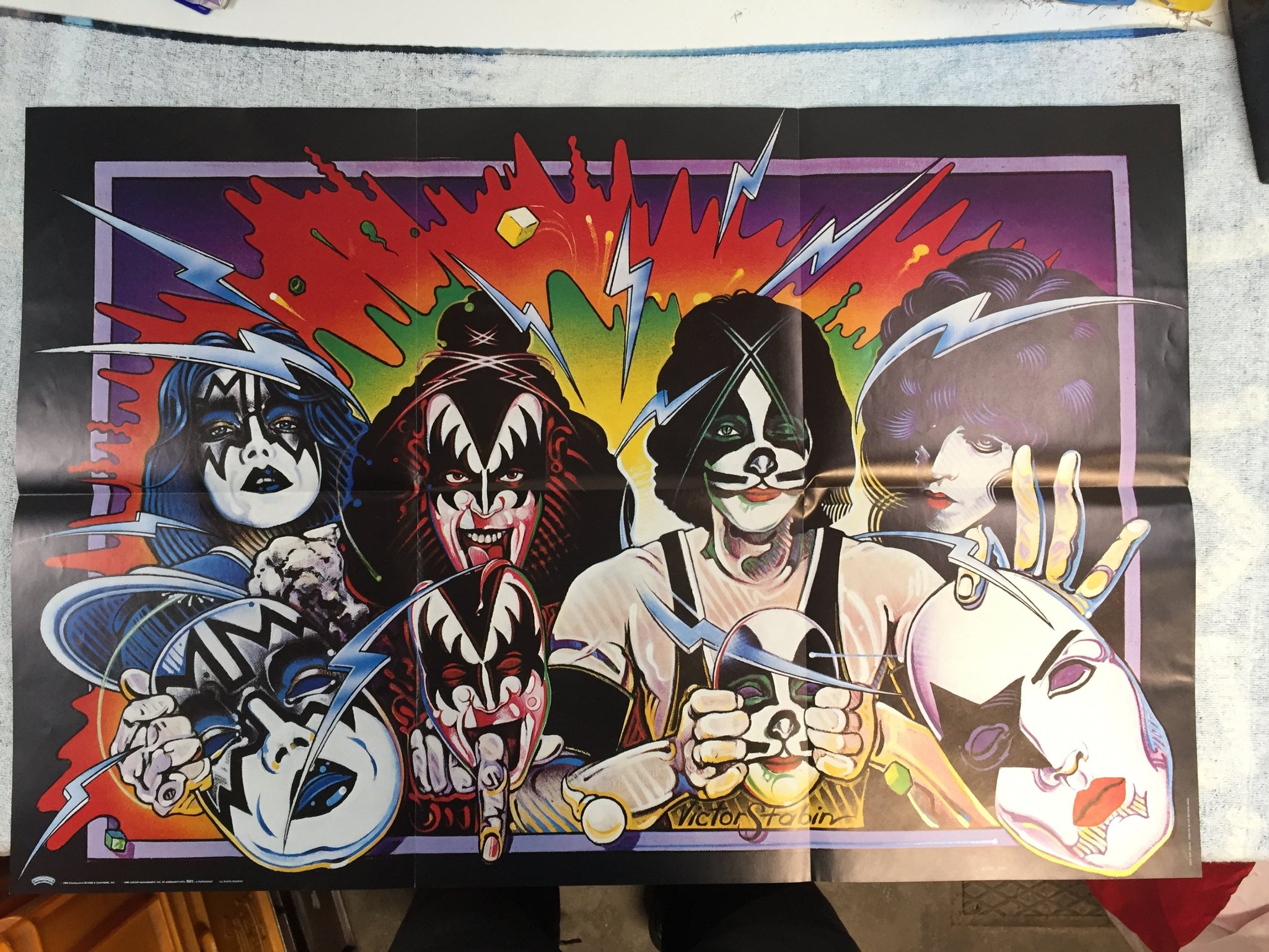 Omslagsbild för skivan KISS unmasked LP -80 ncb CASABLANCA 6302 032 + POSTER 