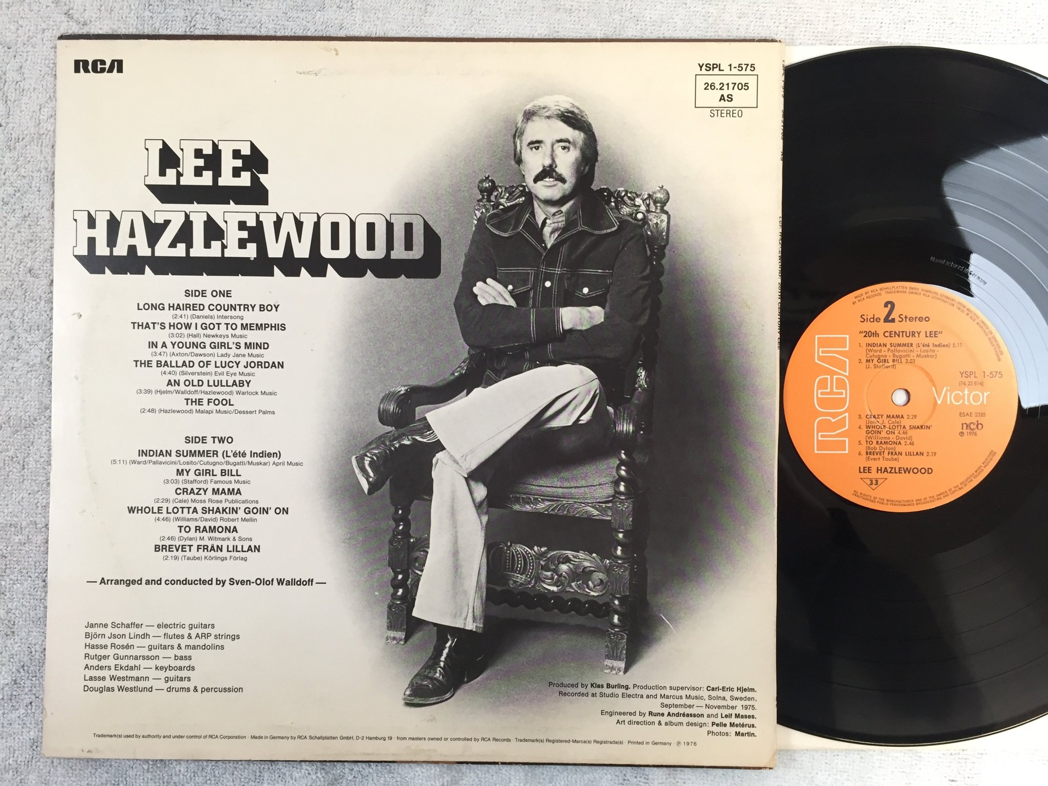 Omslagsbild för skivan LEE HAZLEWOOD 20th century Lee LP -76 Swe. RCA YSLP 1-575