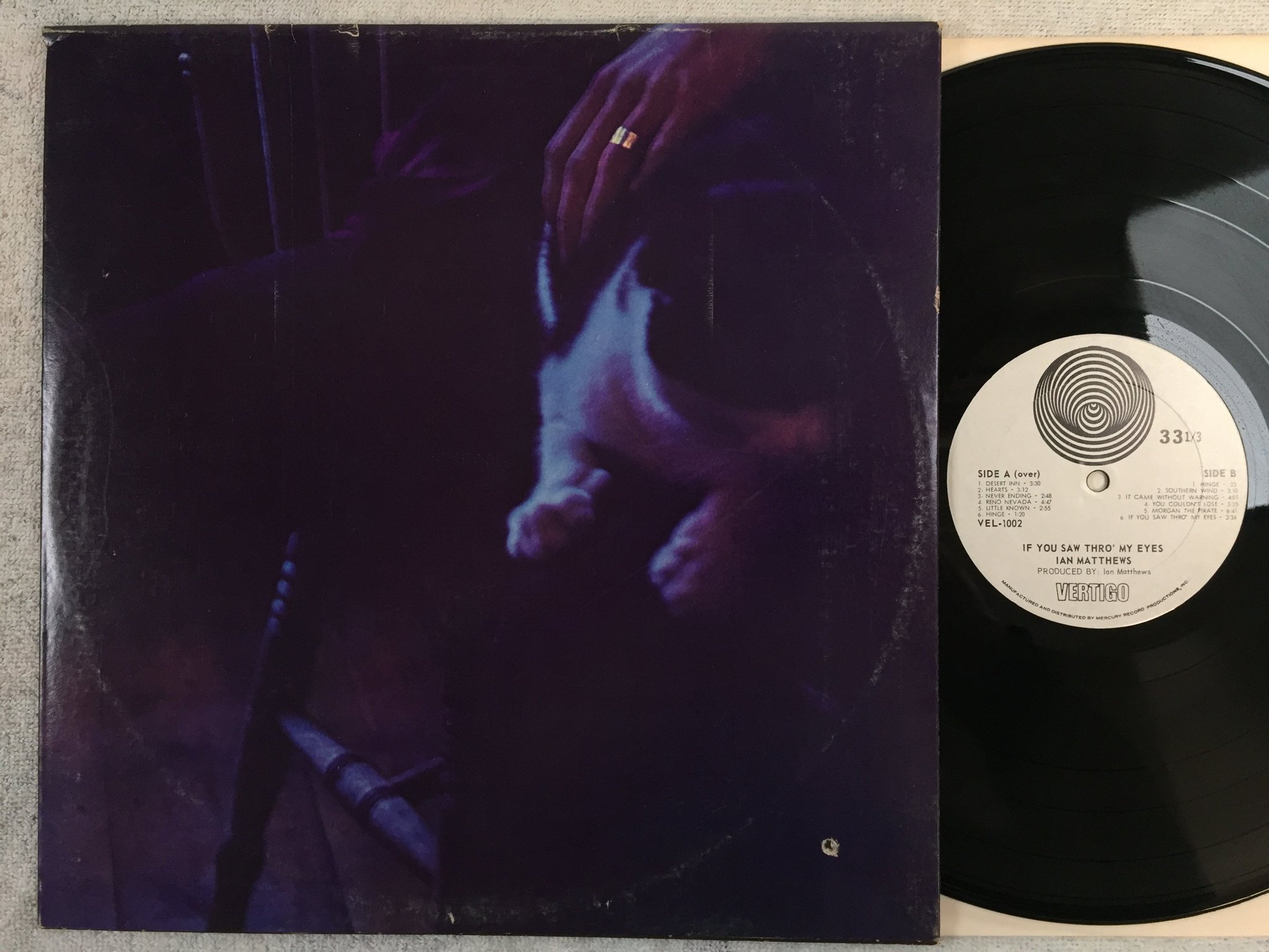 Omslagsbild för skivan IAN MATTHEWS if you saw thro my eyes LP -71 US VERTIGO VEL-1002 