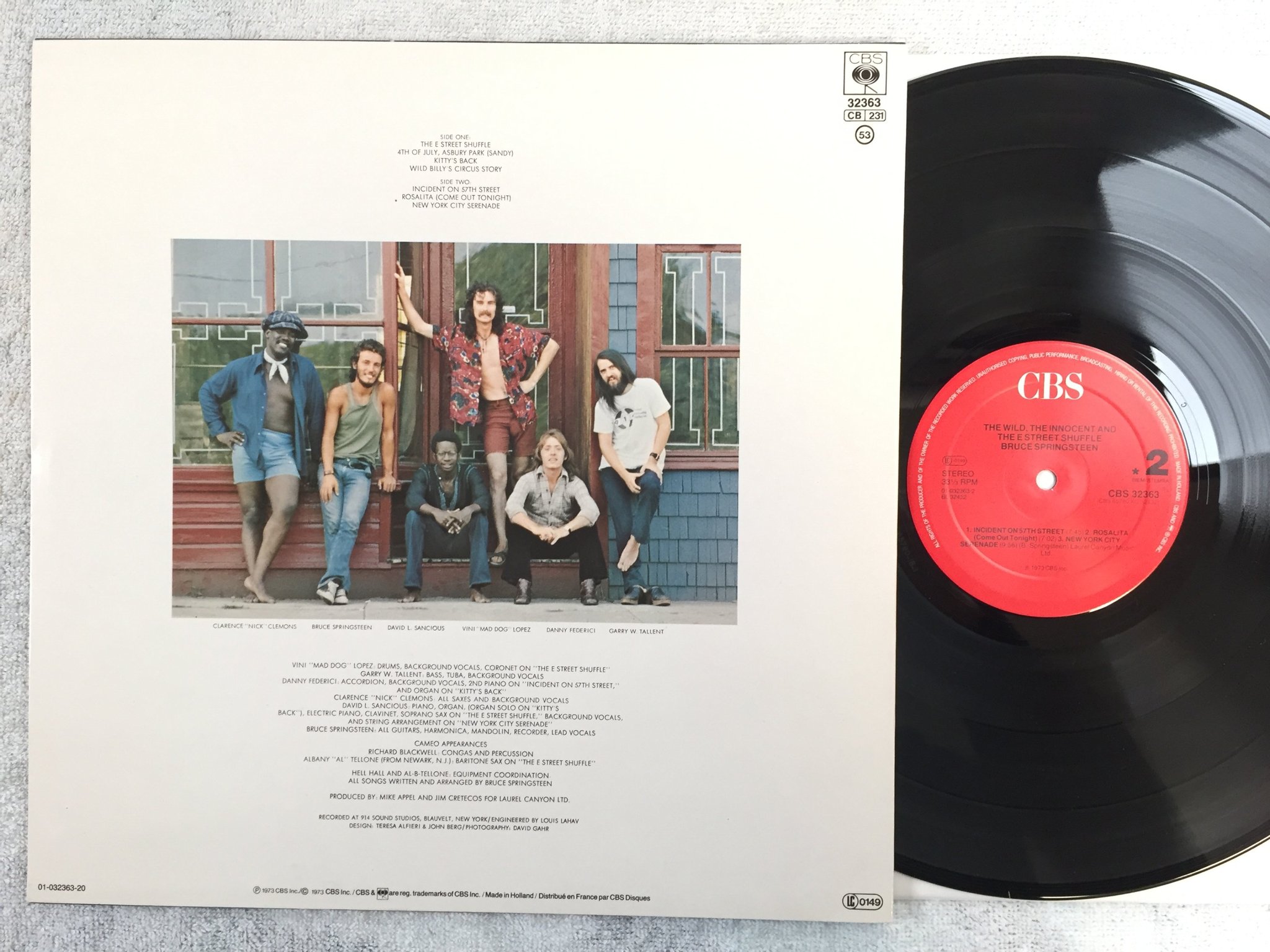 Omslagsbild för skivan BRUCE SPRINGSTEEN the wild the innocent... LP re Hol CBS 32363