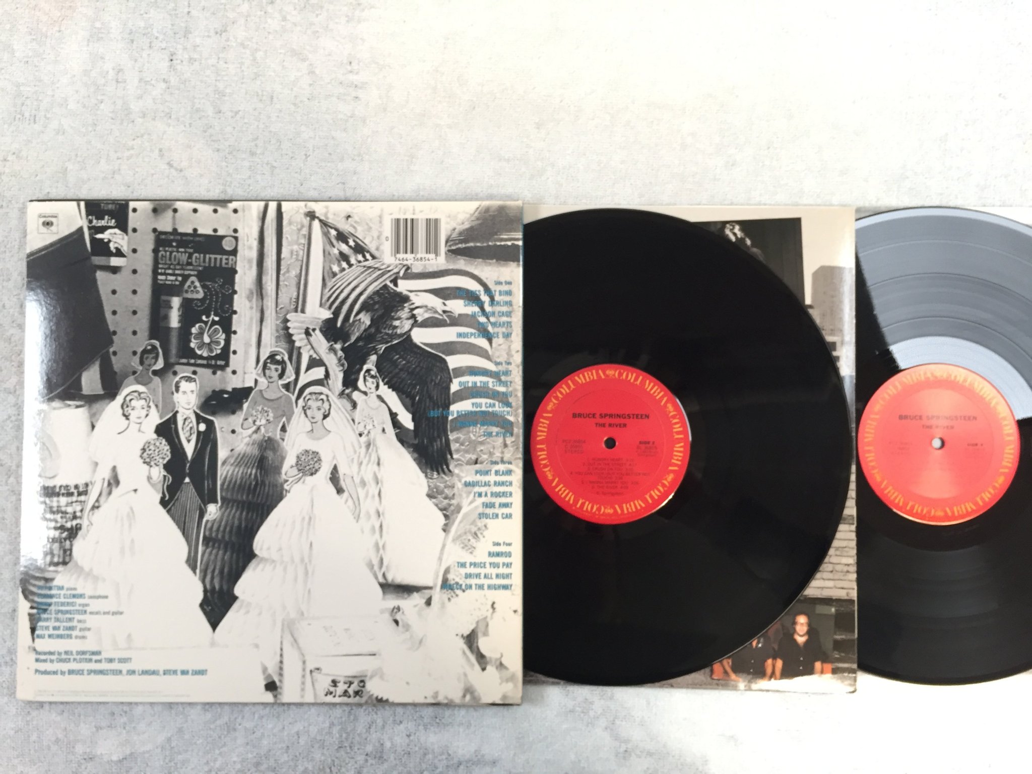 Omslagsbild för skivan BRUCE SPRINGSTEEN the river 2xLP -80 US COLUMBIA PCS 36854