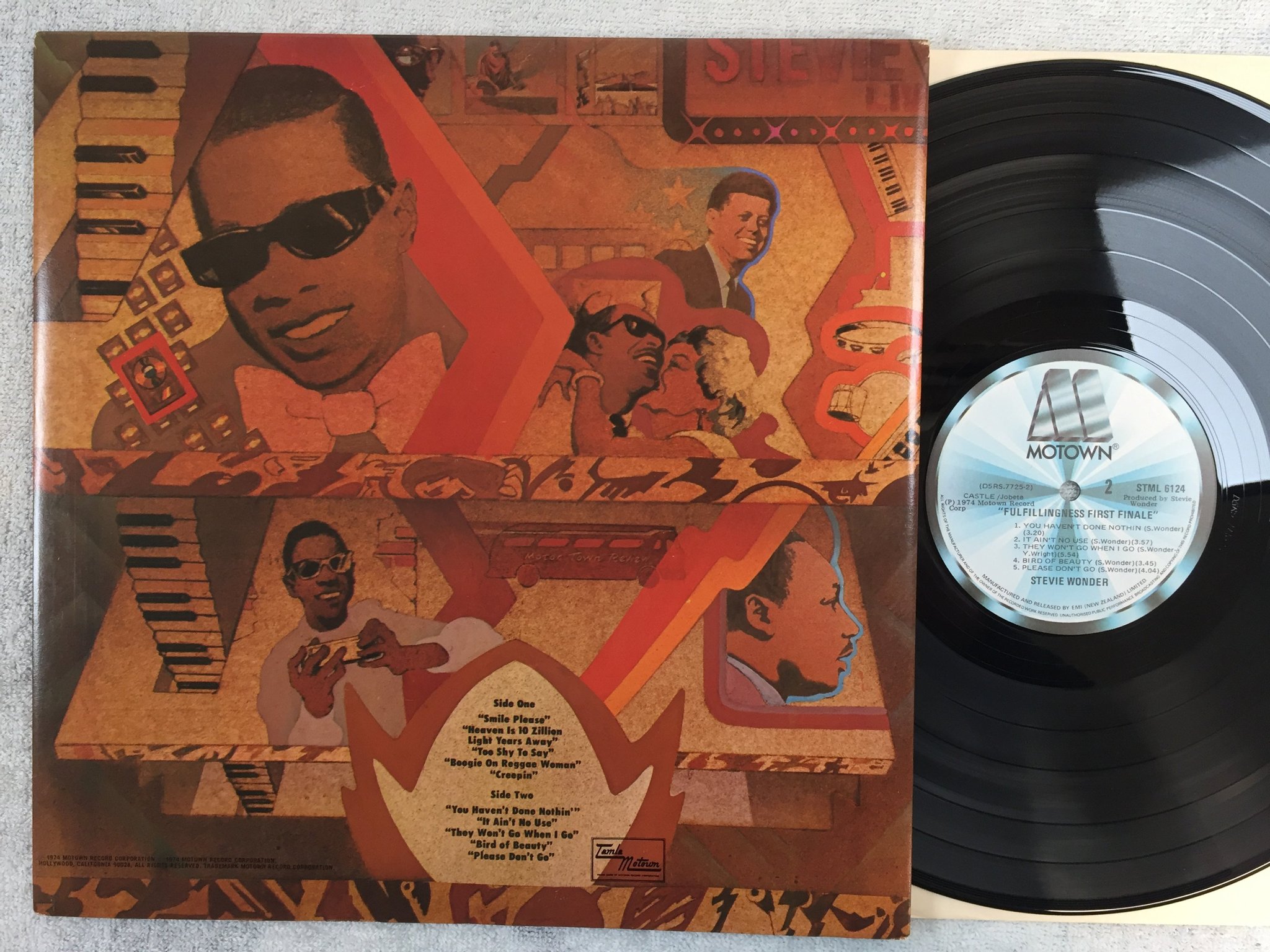 Omslagsbild för skivan STEVIE WONDER fulfillingness first finale LP -74 New Zealand MOTOWN STML 6124