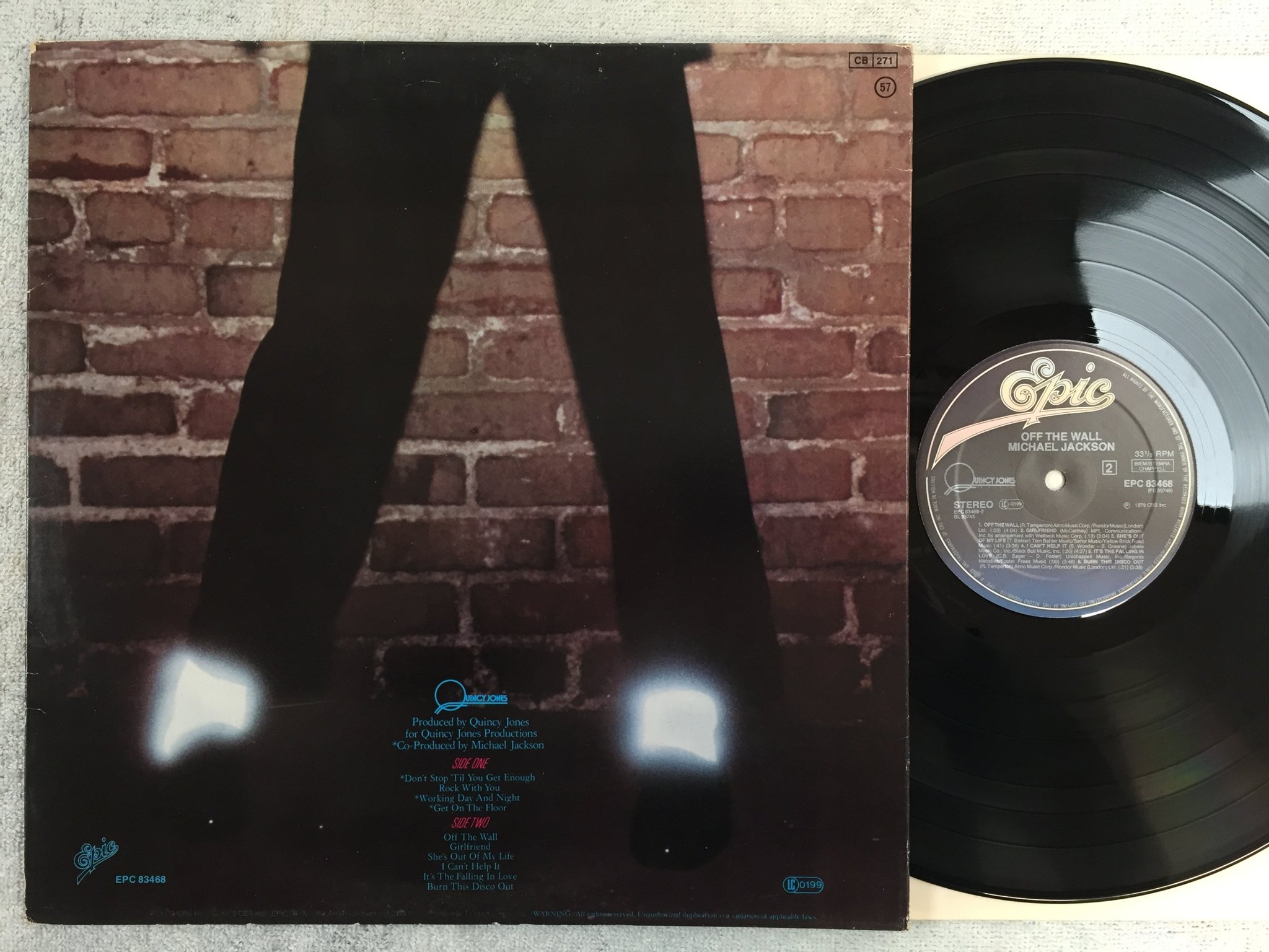Omslagsbild för skivan MICHAEL JACKSON off the wall LP -79 Hol EPIC EPC 83468