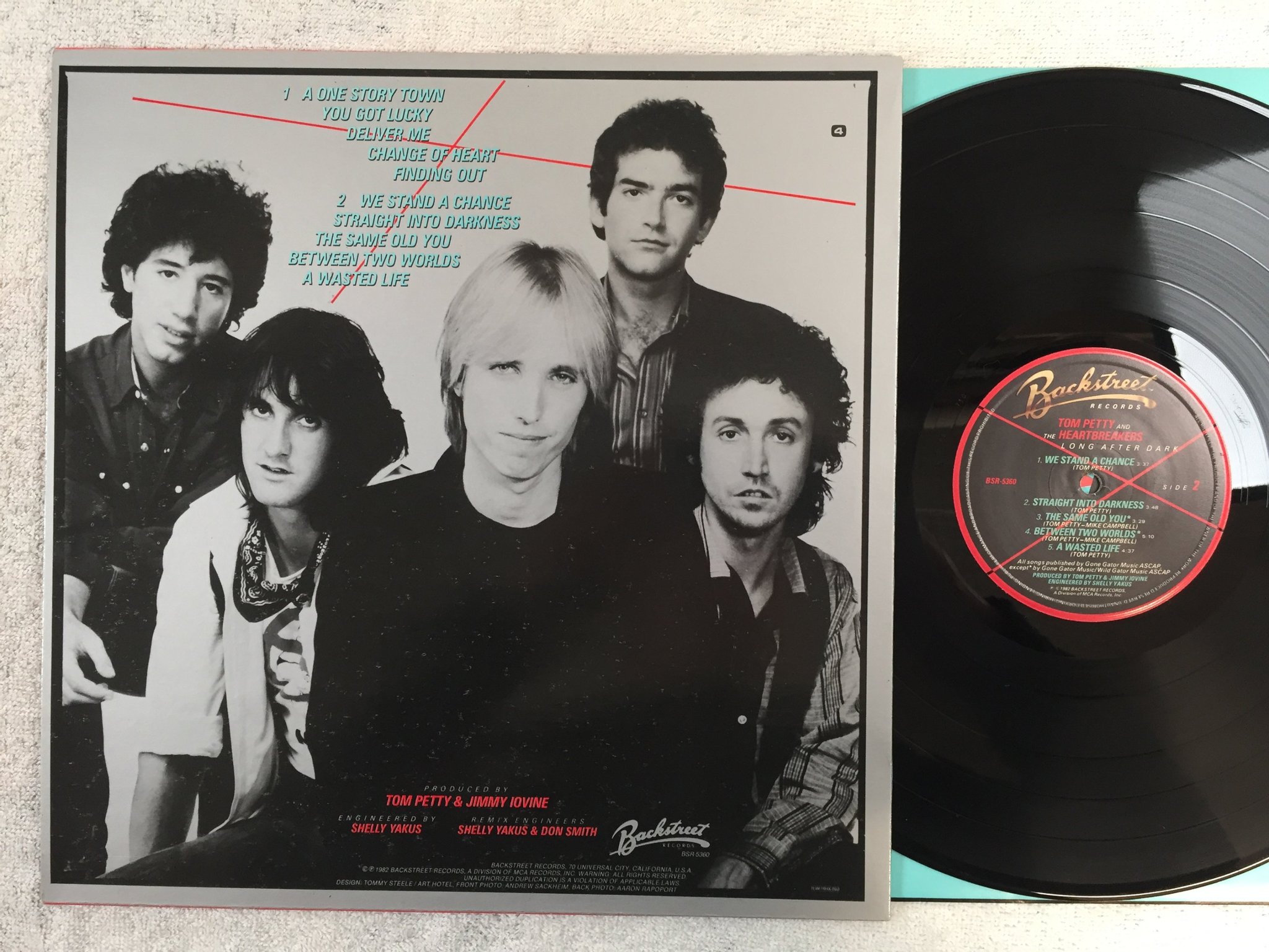 Omslagsbild för skivan TOM PETTY & THE HEARTBREAKERS long after dark LP -82 BACKSTREET BSR-5360