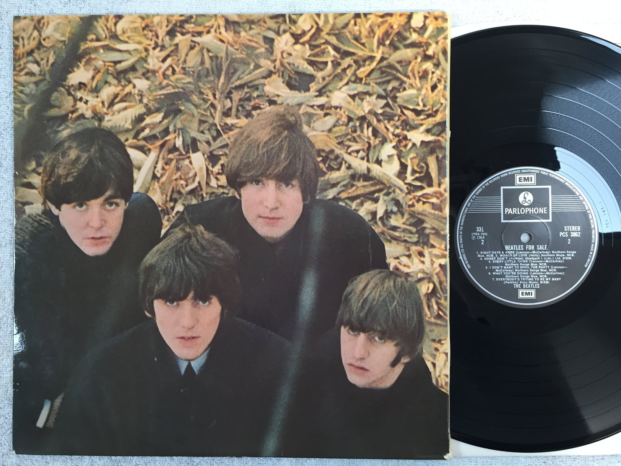 Omslagsbild för skivan THE BEATLES for sale LP UK EMI / PARLOPHONE PCS 3062 