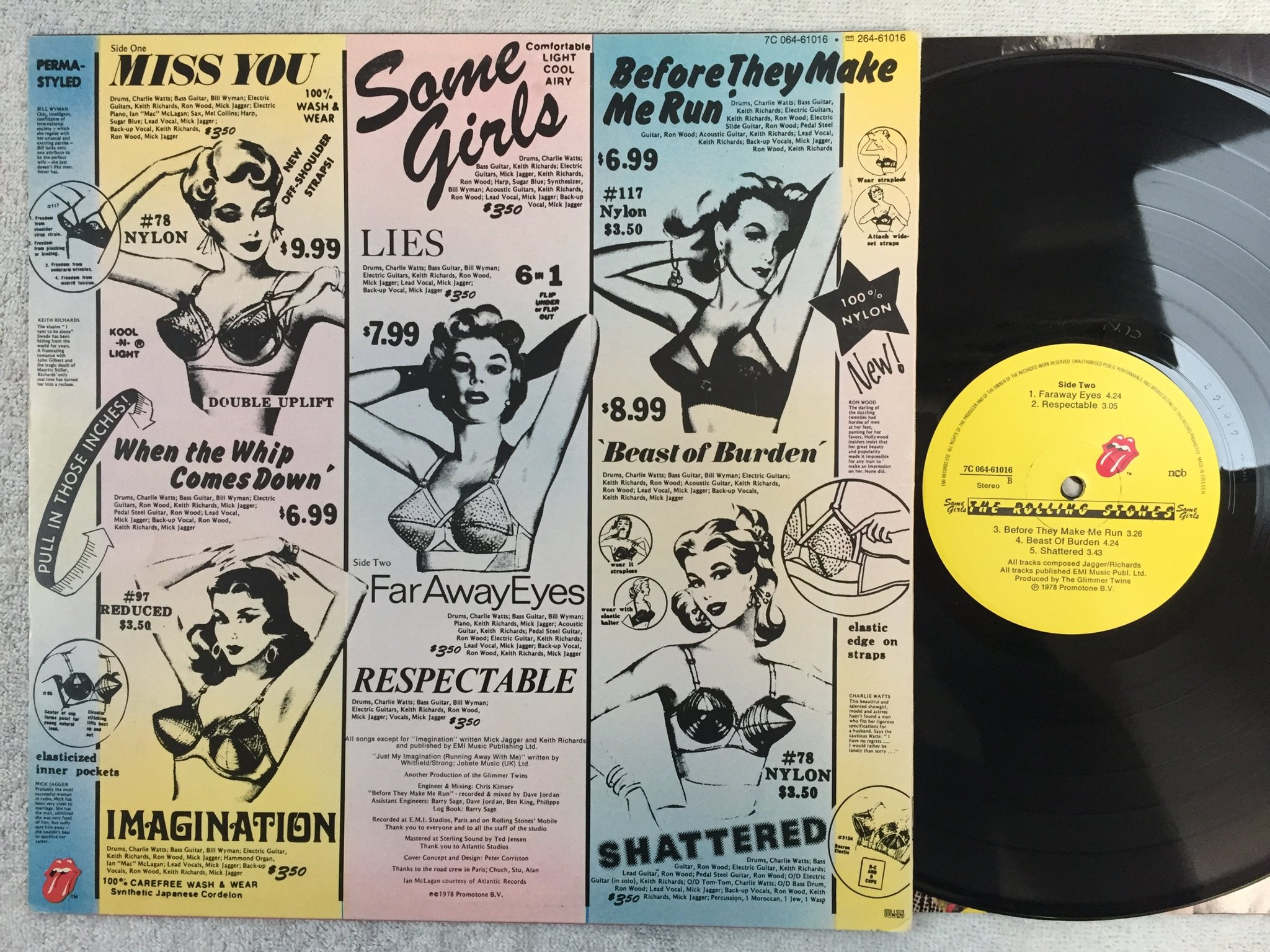 Omslagsbild för skivan THE ROLLING STONES some girls  LP -78 ncb 7C 064-61016