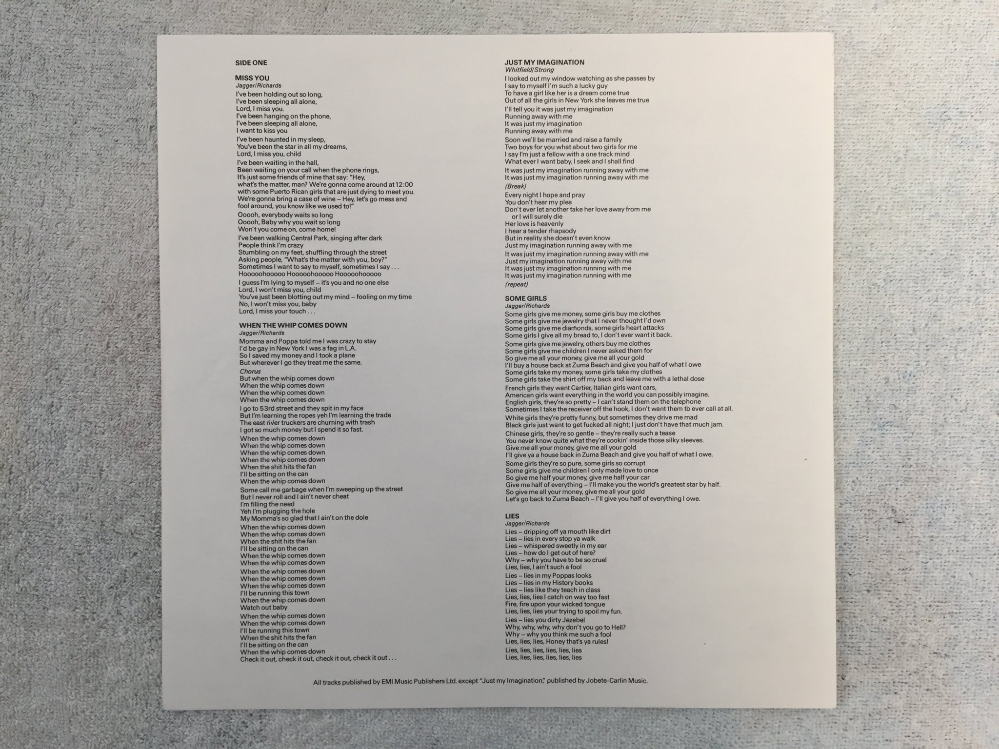 Omslagsbild för skivan THE ROLLING STONES some girls  LP -78 ncb 7C 064-61016