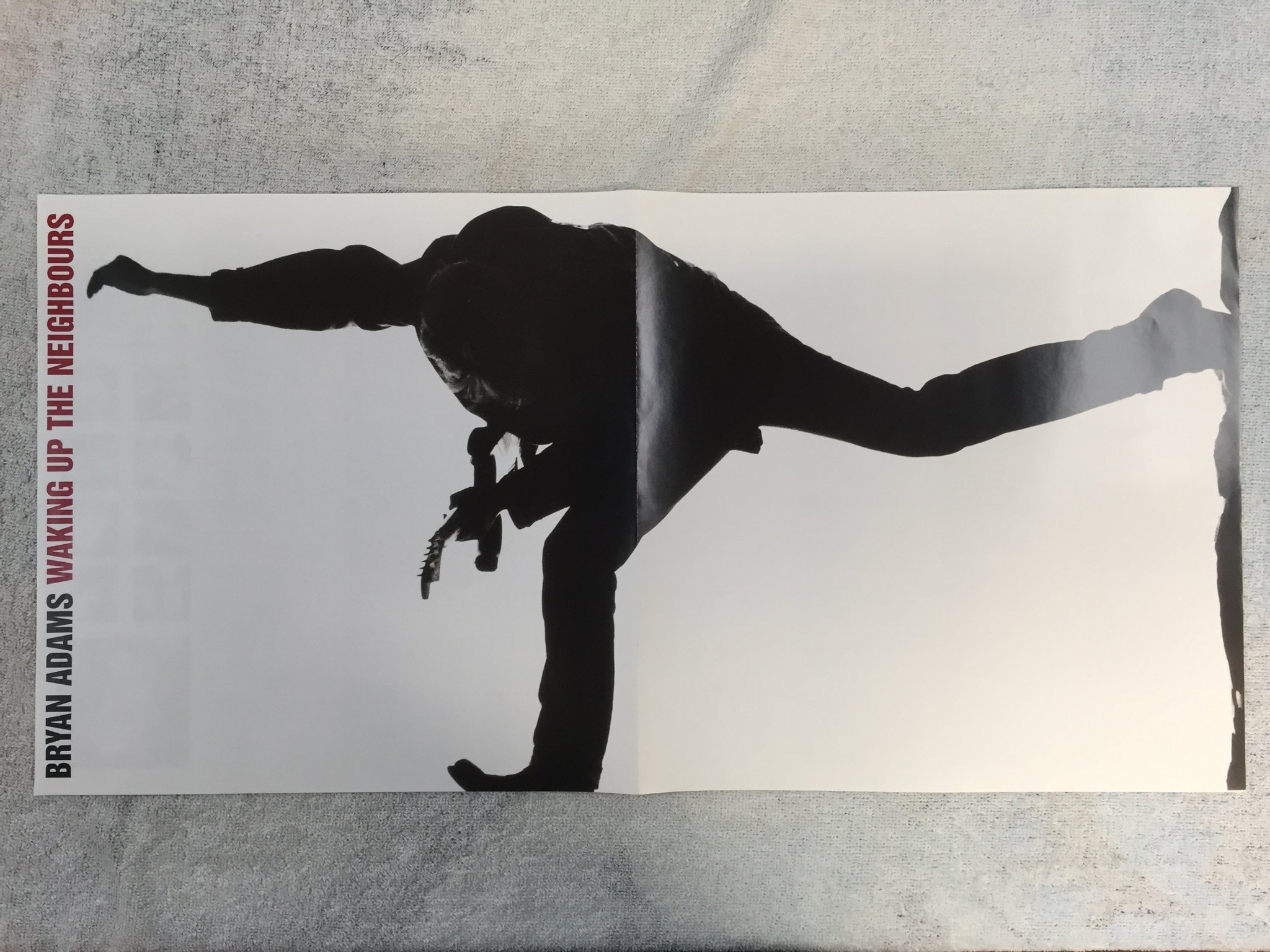 Omslagsbild för skivan BRYAN ADAMS waking up the neighbourhood 2xLP -91 Hol A&M 397 164-1