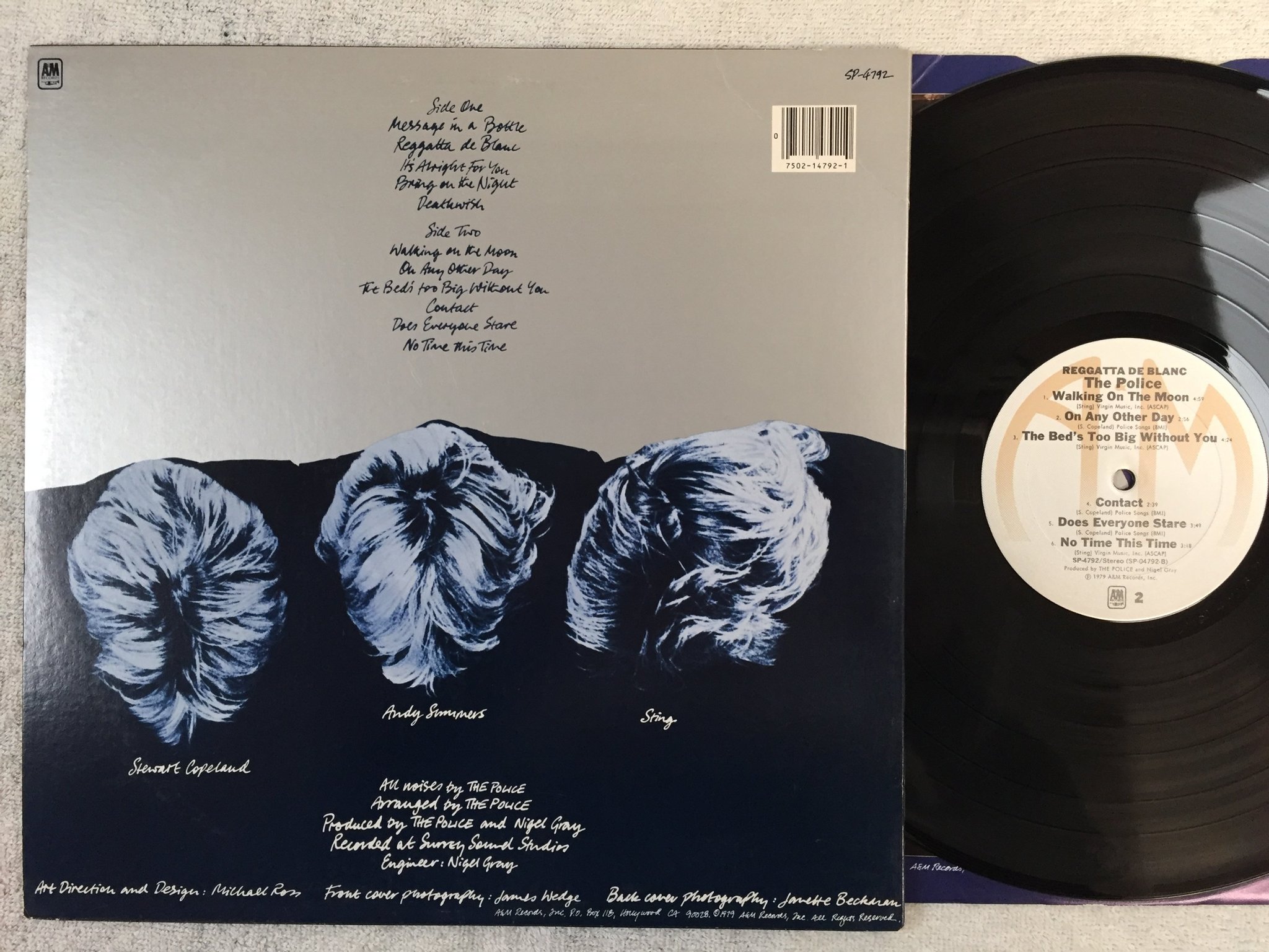 Omslagsbild för skivan THE POLICE reggatta de blanc LP -79 US A&M SP 4792