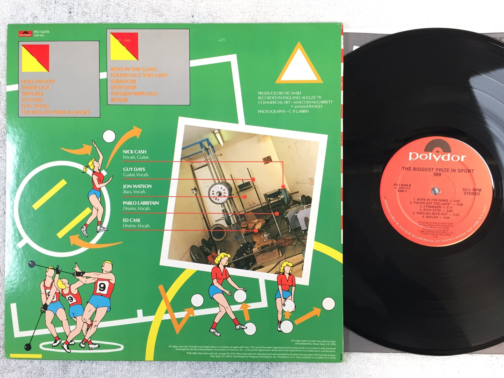 Omslagsbild för skivan 999 the biggest prize in sport LP -80 US POLYDOR PD-1 6256