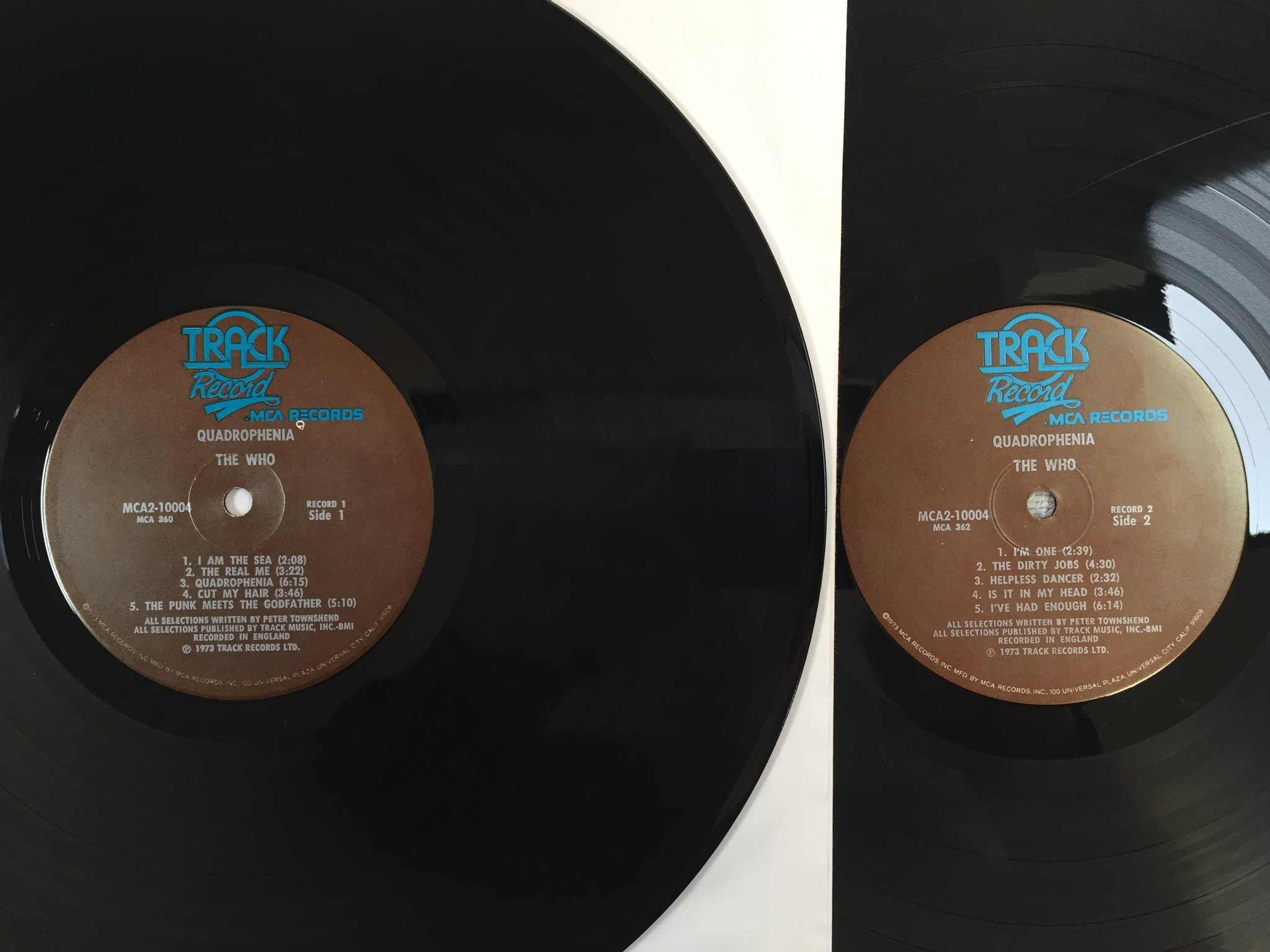 Omslagsbild för skivan The Who- quadrophenia 2xLP -73 US TRACK MCA2-10004