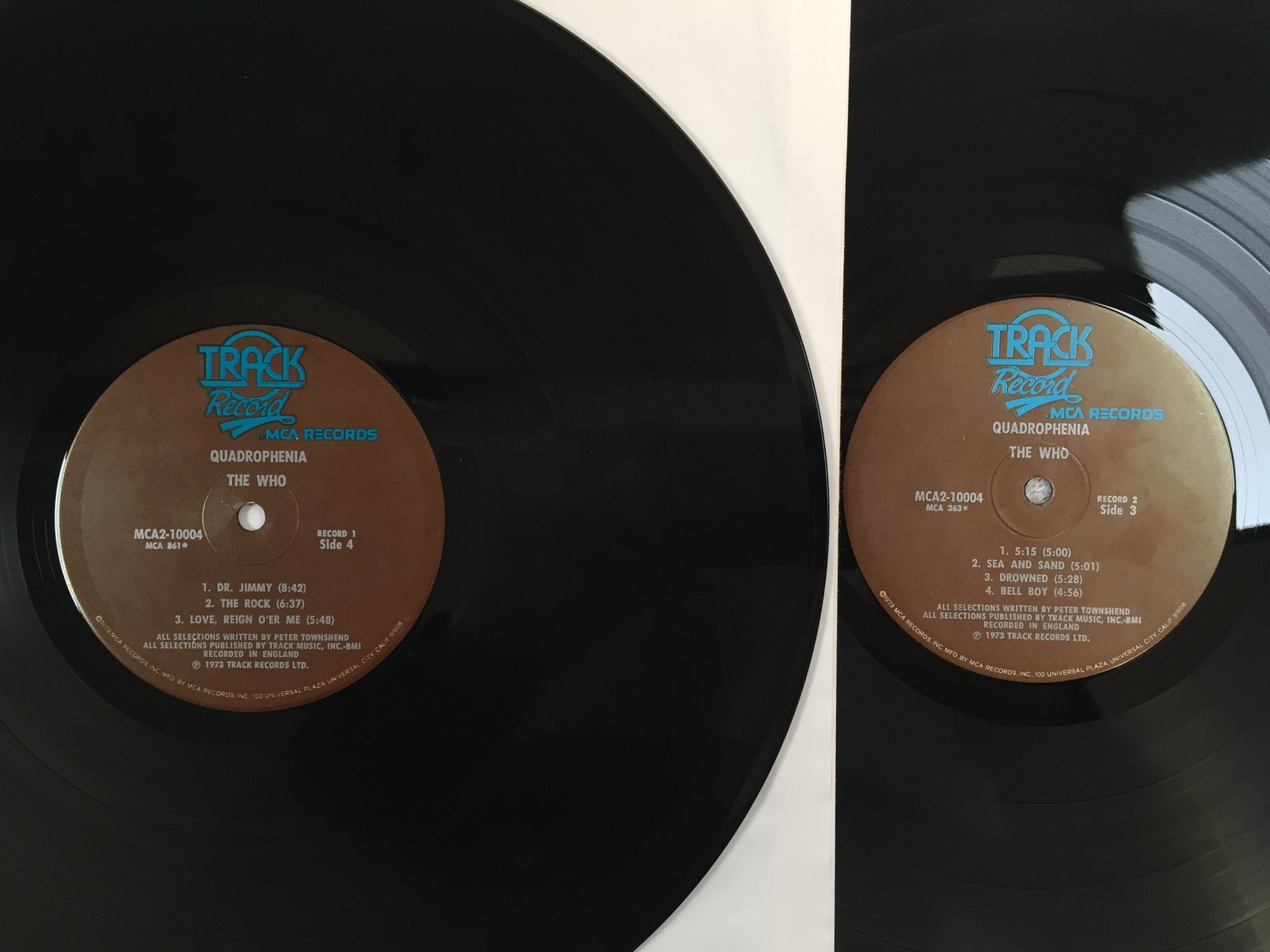 Omslagsbild för skivan The Who- quadrophenia 2xLP -73 US TRACK MCA2-10004