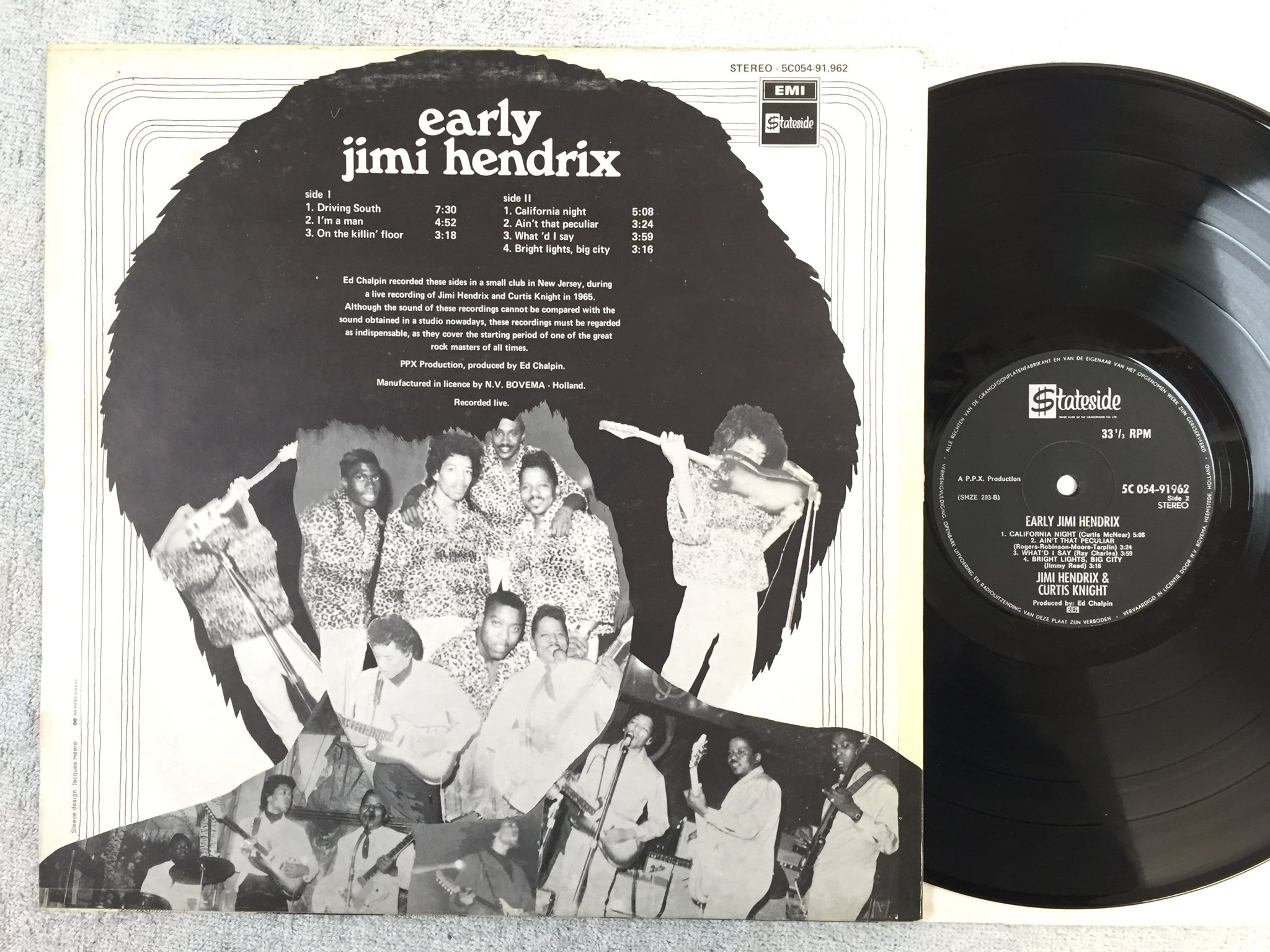 Omslagsbild för skivan Jimi Hendrix & CURTIS KNIGHT early LP -7? Hol STATESIDE 5C 054-91962