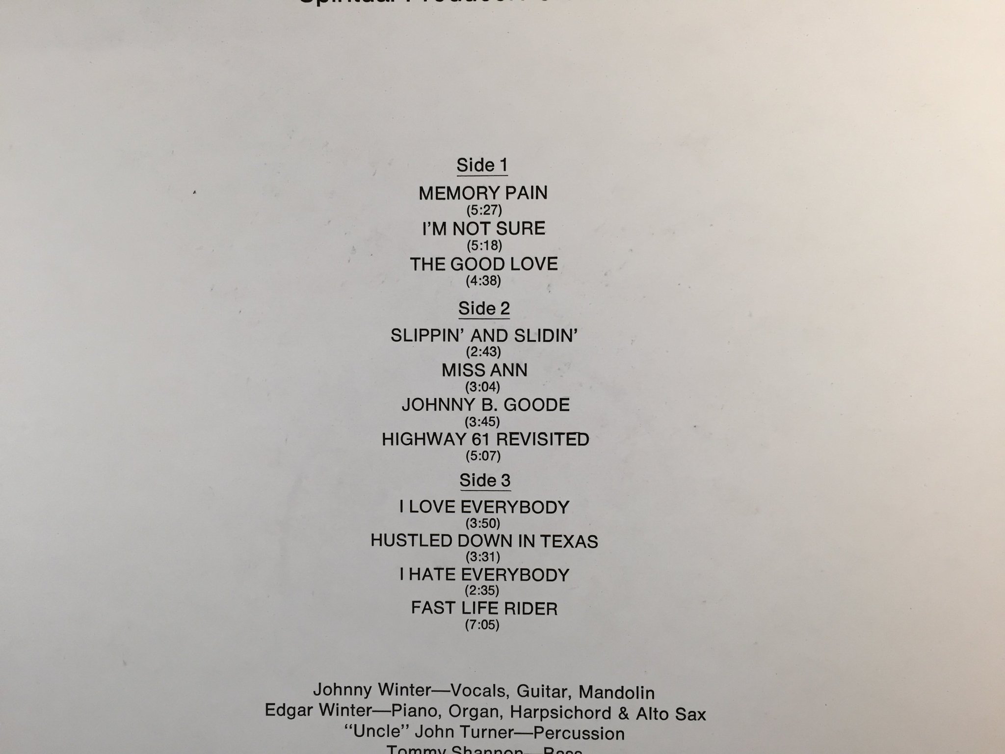 Omslagsbild för skivan JOHNNY WINTER second Winter 2xLP -69 UK CBS S 63914