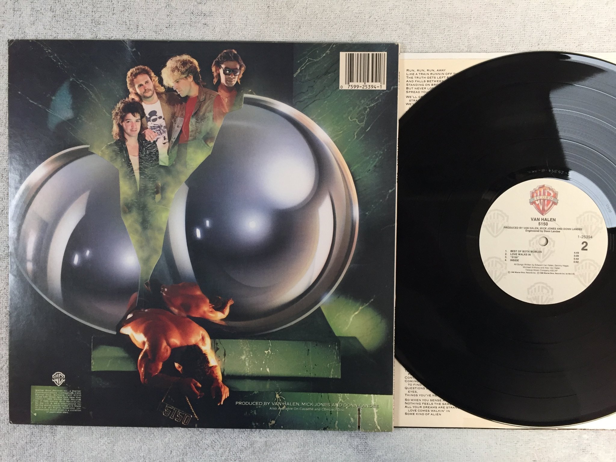 Omslagsbild för skivan VAN HALEN 5150 LP -86 US WARNER BROS 1-25394