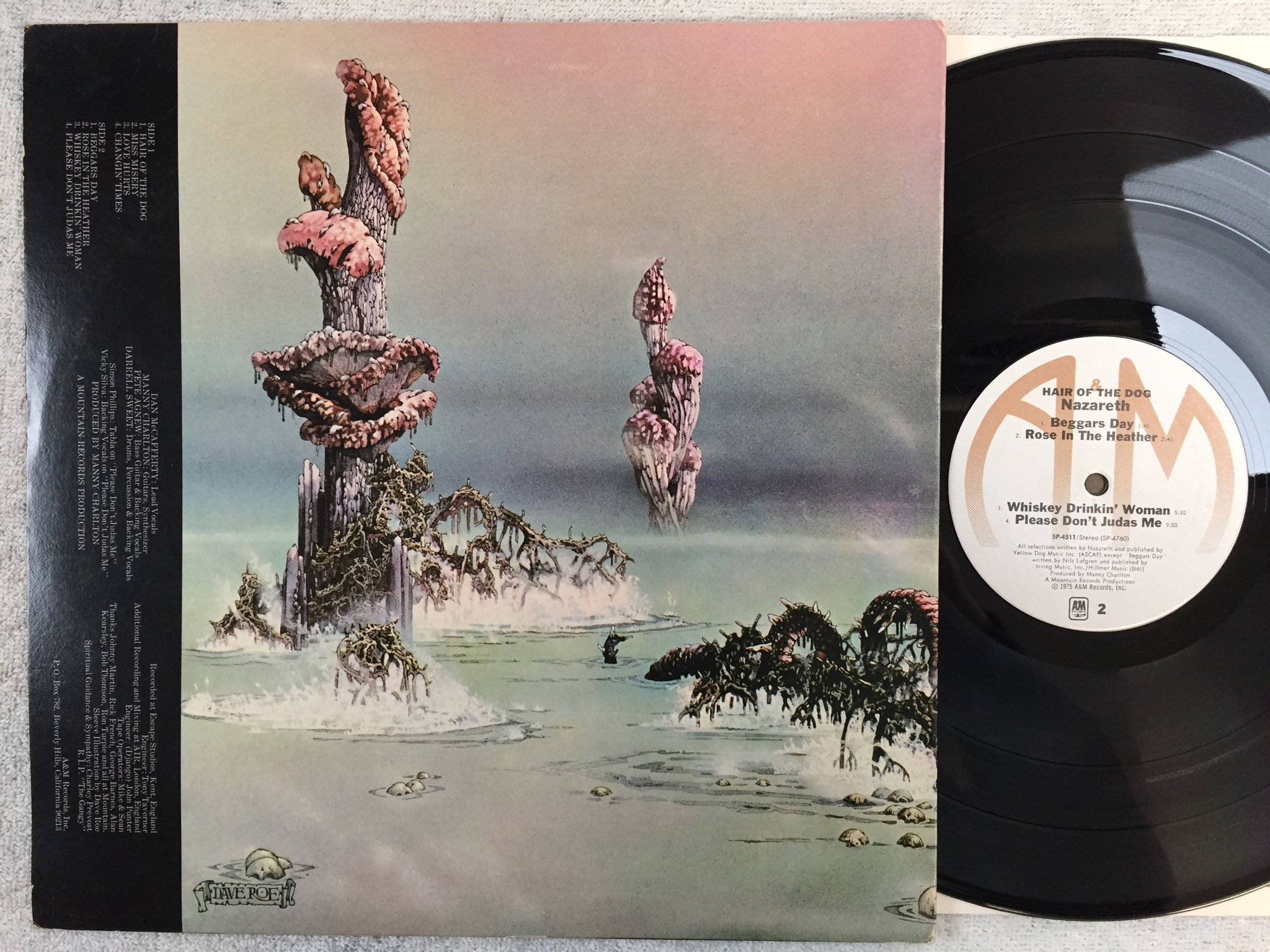 Omslagsbild för skivan NAZARETH hair of the dog LP -75 US A&M SP-4511