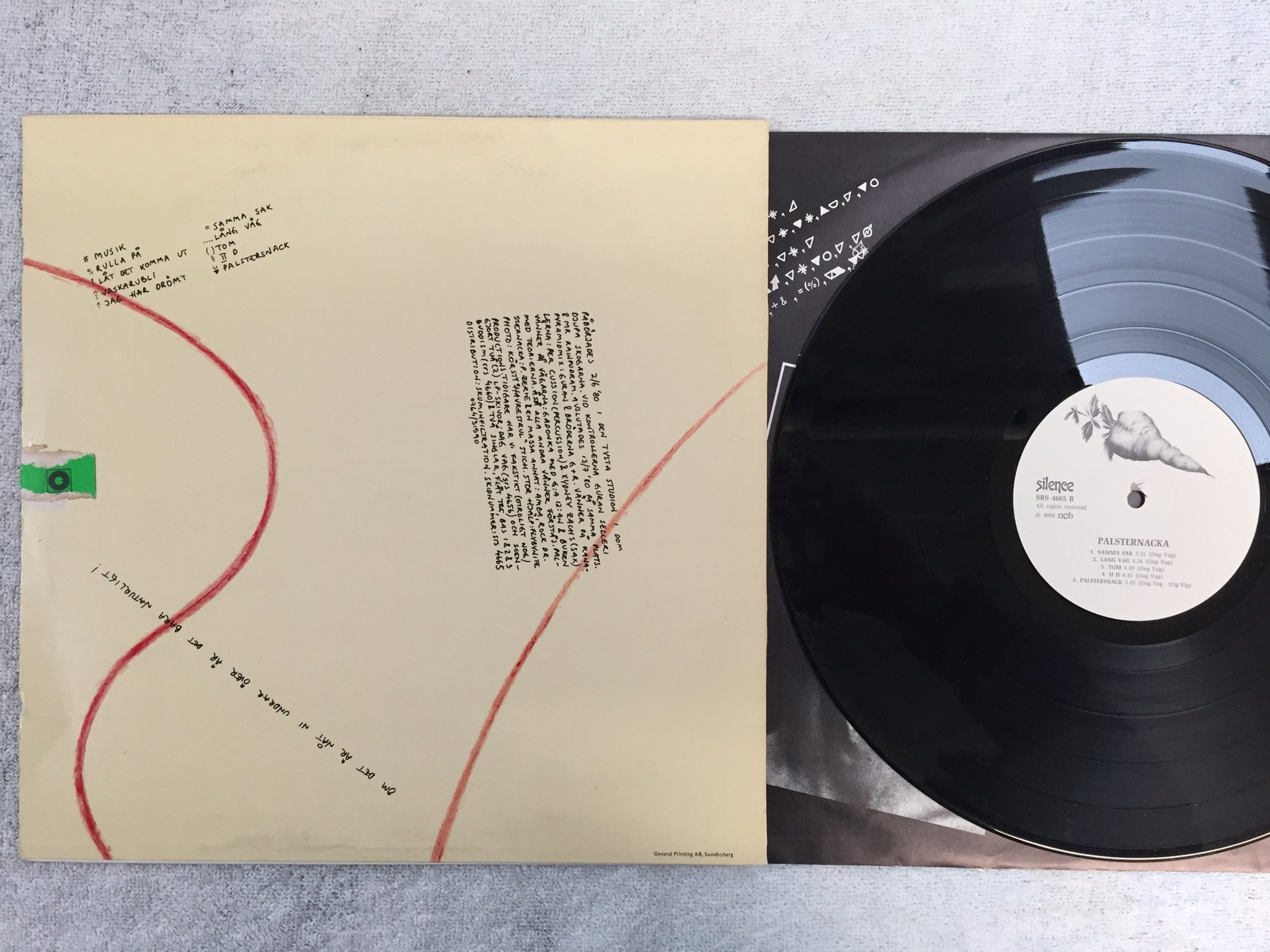 Omslagsbild för skivan DAG VAG palsternacka LP -80 Swe SILENCE SRS 4665