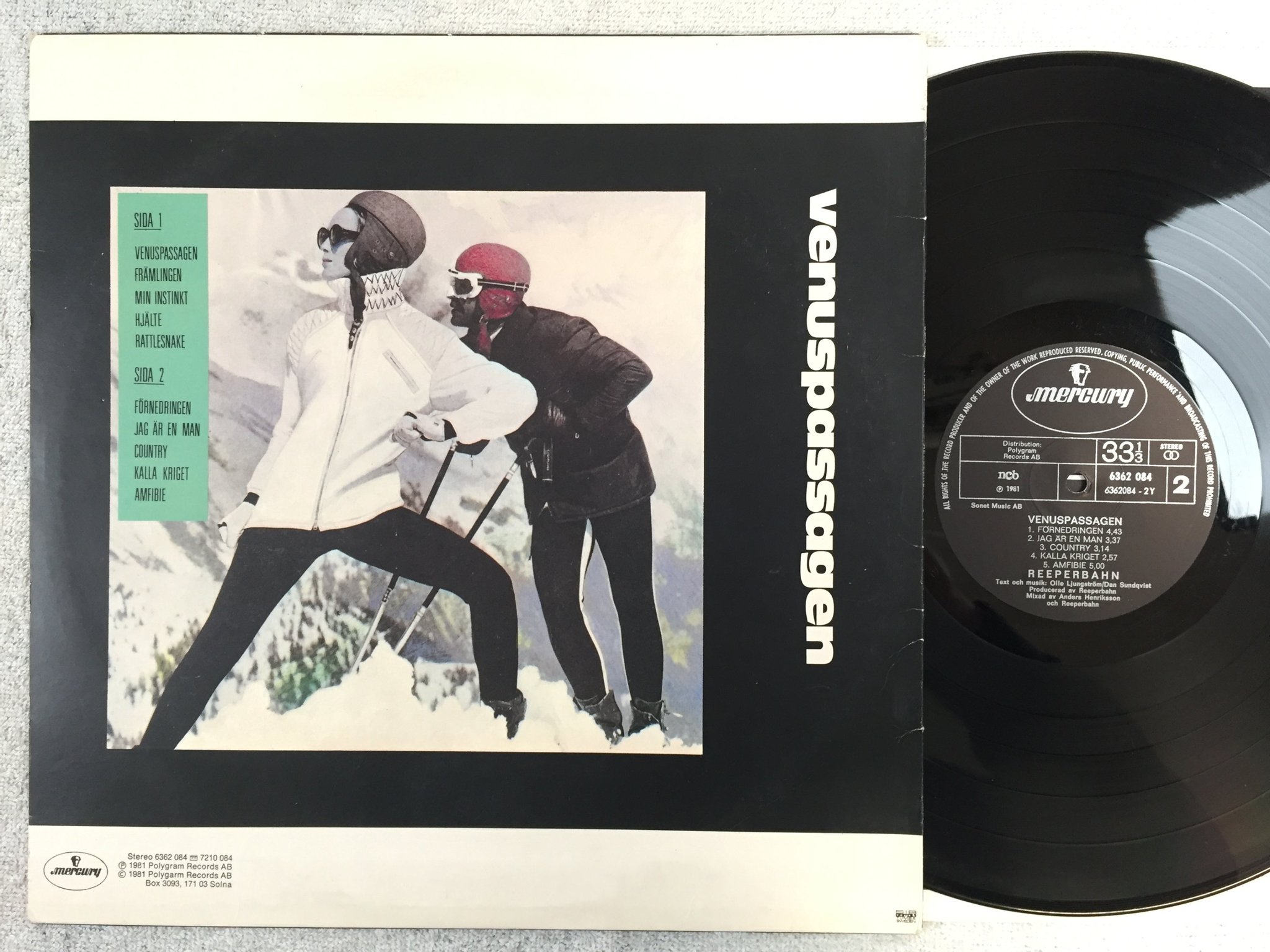 Omslagsbild för skivan REEPERBAHN venuspassagen LP -81 Swe MERCURY 6362 084