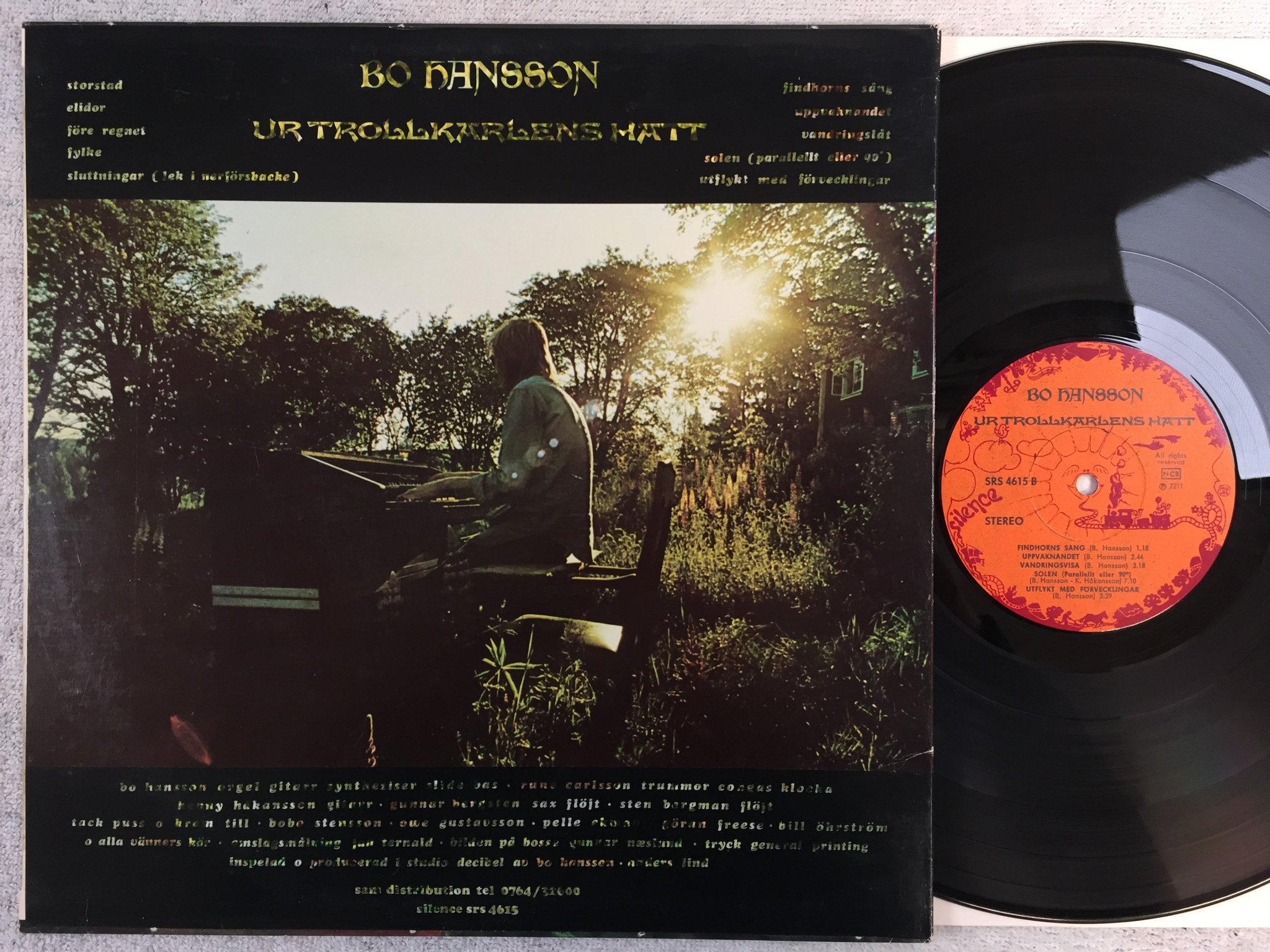 Omslagsbild för skivan BO HANSSON ur trollkarlens hatt LP -72 Swe SILENCE SRS 4615 