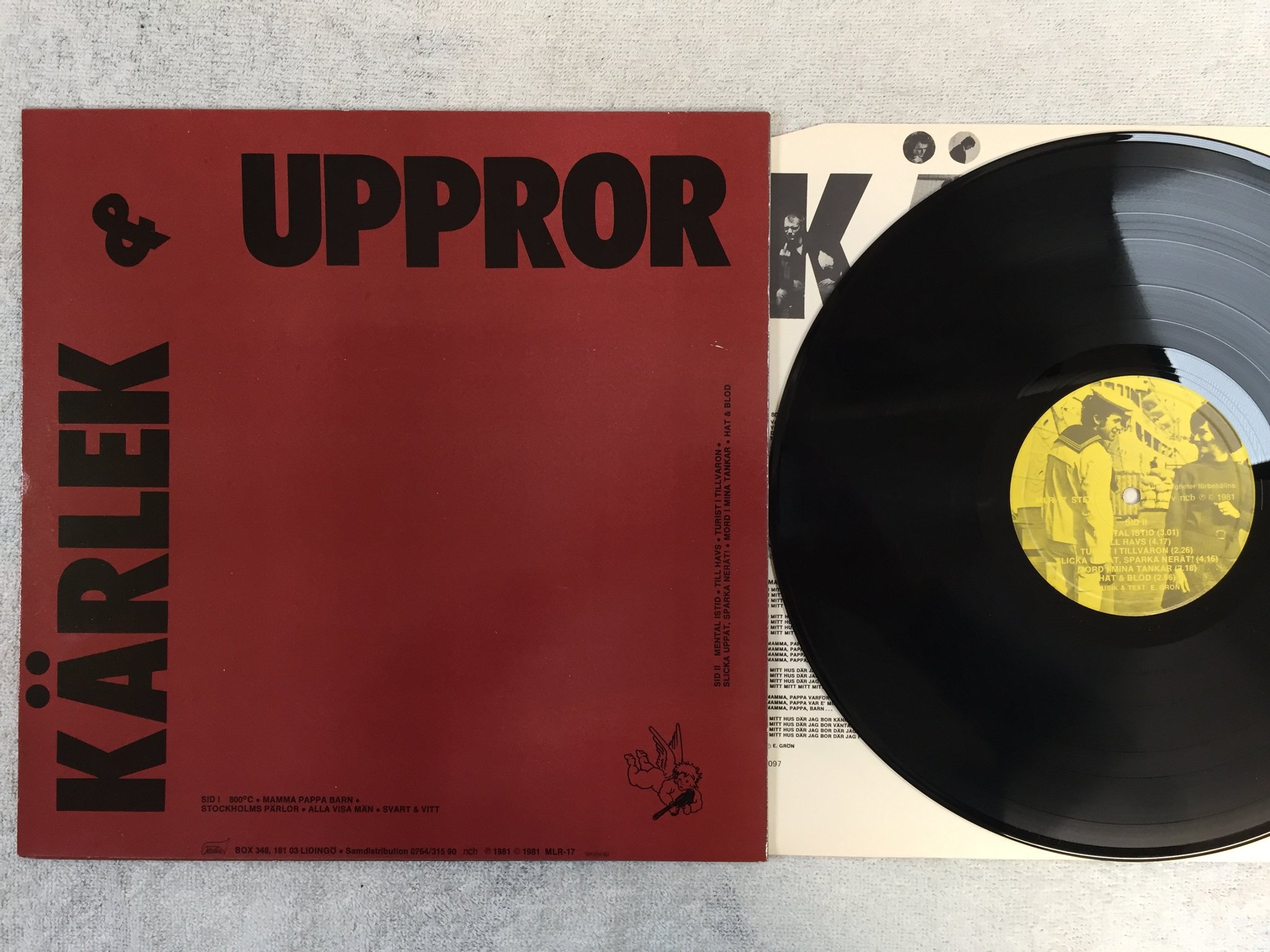 Omslagsbild för skivan EBBA GRÖN kärlek och uppror LP -81 Swe MISTLUR MLR 17