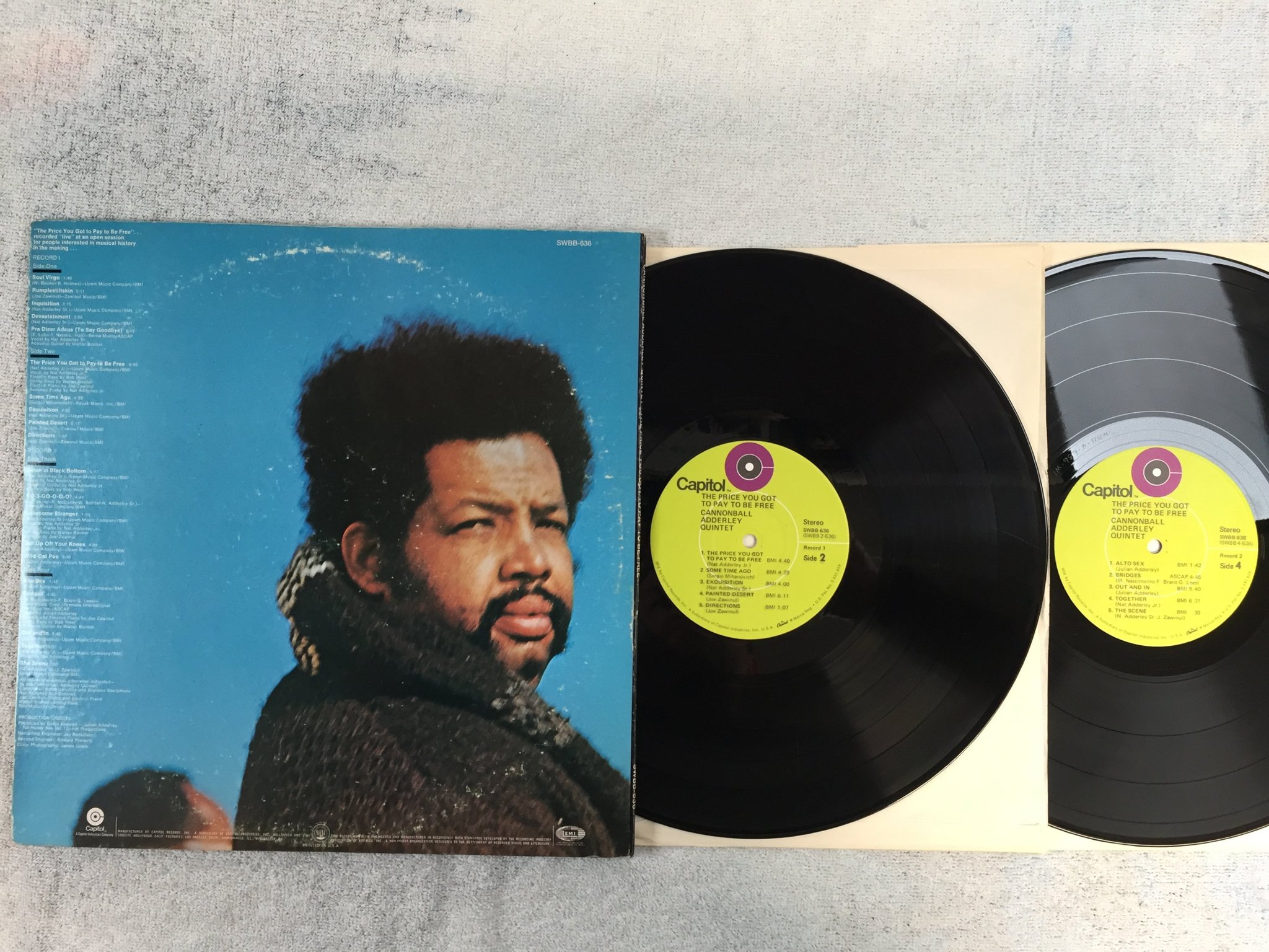 Omslagsbild för skivan Cannonball Adderley Quintet the price you got to... 2xLP US CAPITOL swab-636