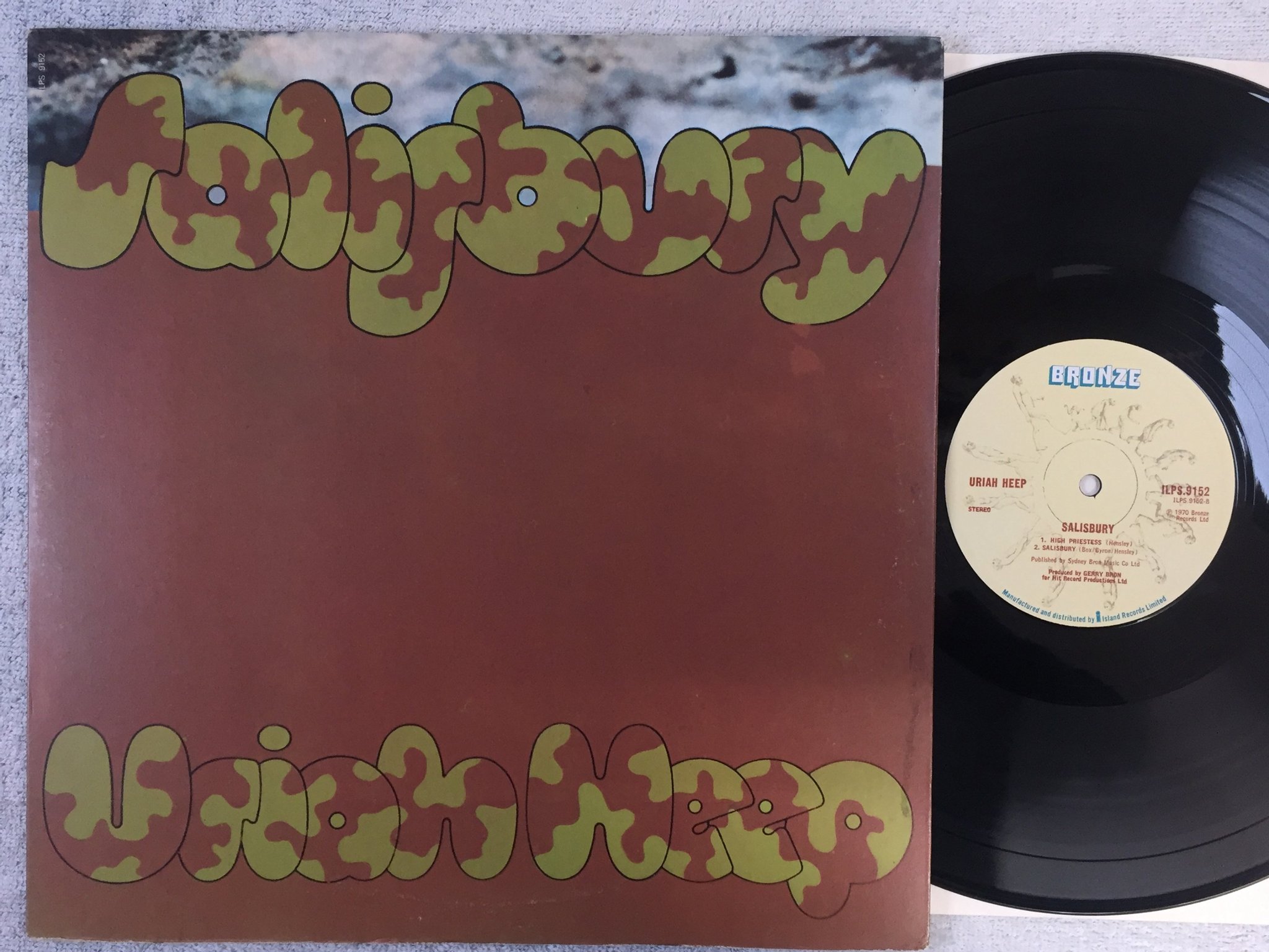 Omslagsbild för skivan URIAH HEEP salisbury LP UK BRONZE ILPS 9152