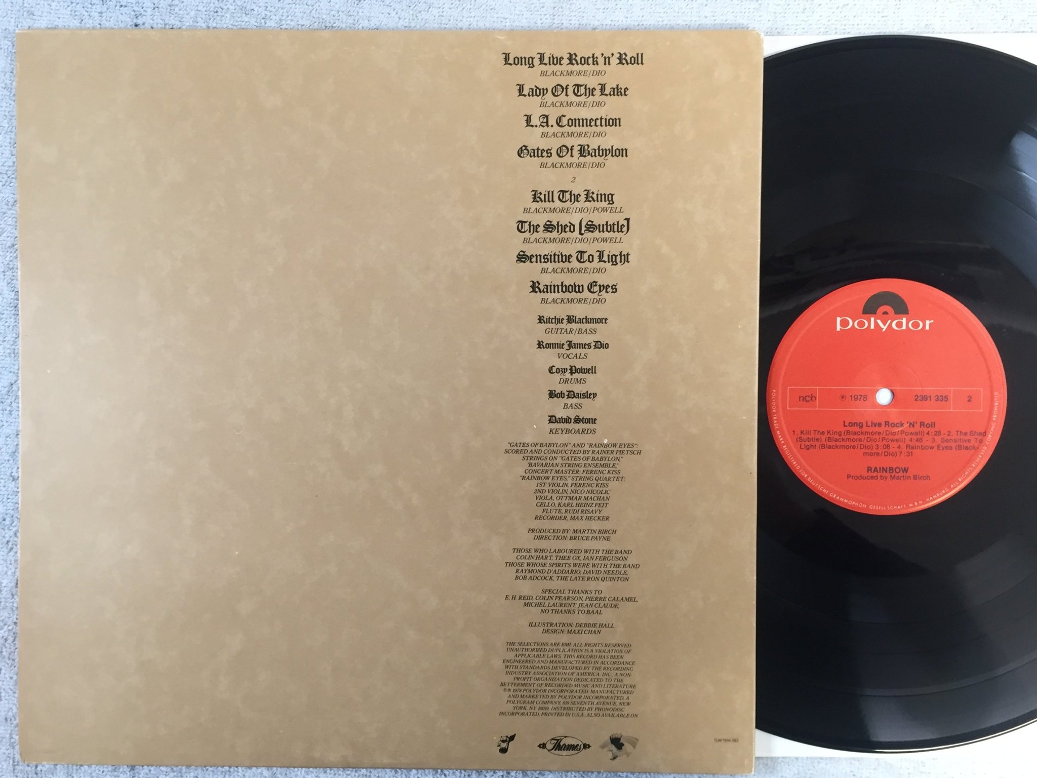 Omslagsbild för skivan RAINBOW long live rock n roll LP -78 ncb POLYDOR 2391335